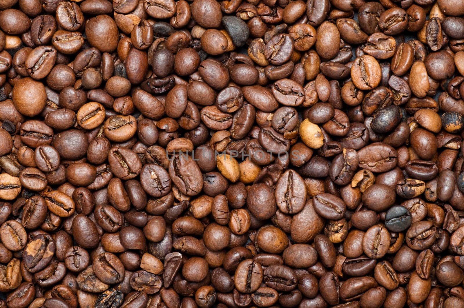 Close-up of coffee beans with space for your text