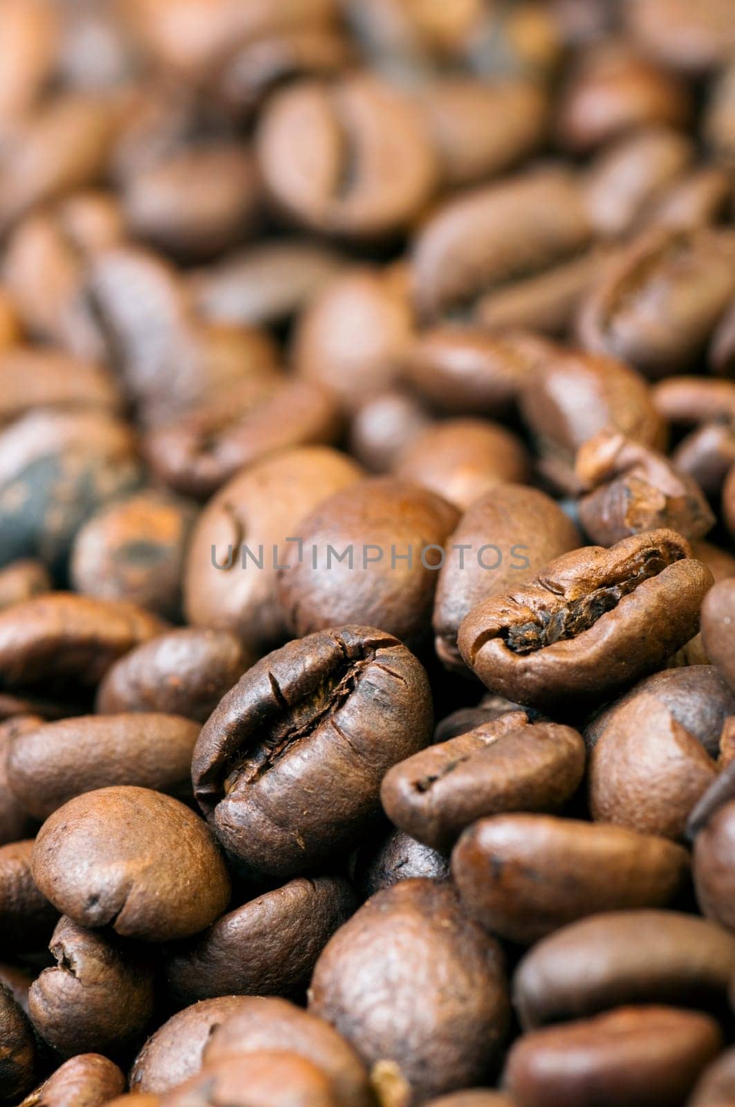 Close-up of coffee beans with space for your text