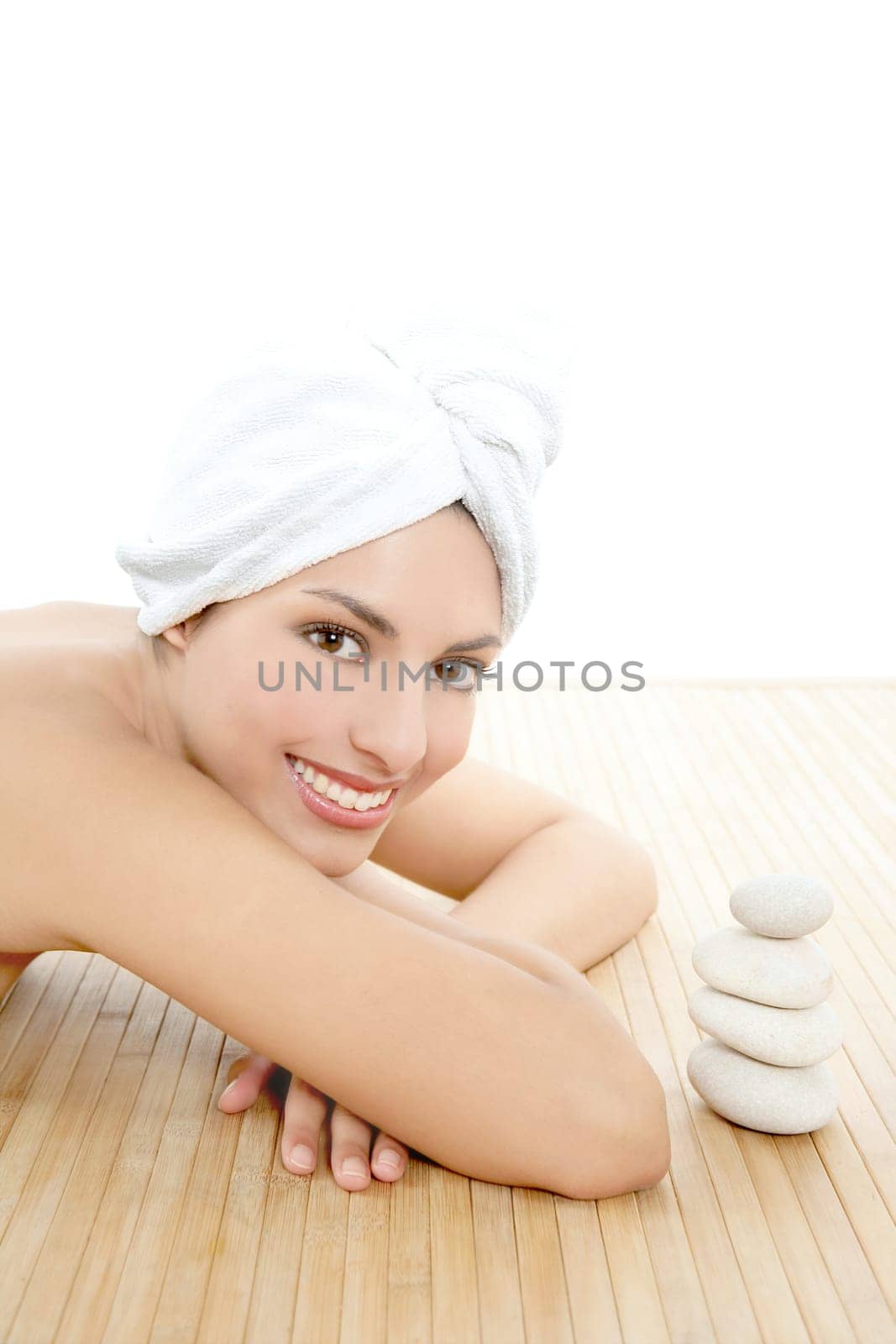 Beautiful indian woman portrait in a beauty spa treatment