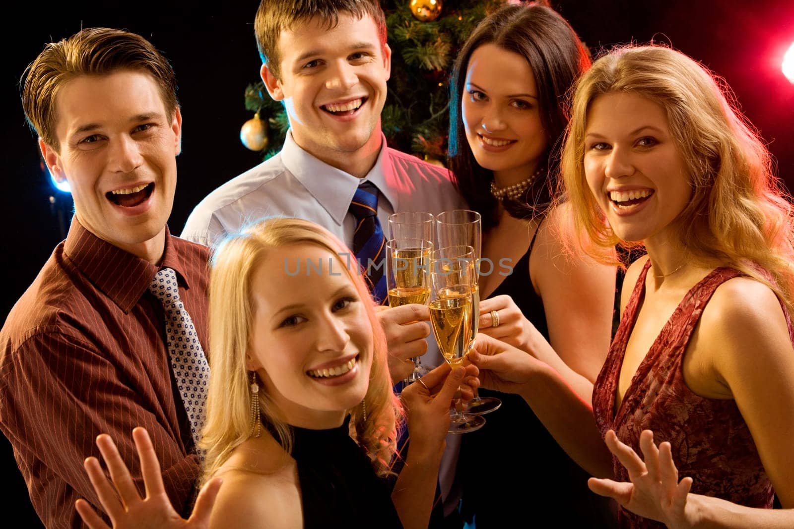 Image of five young people marking by celebration