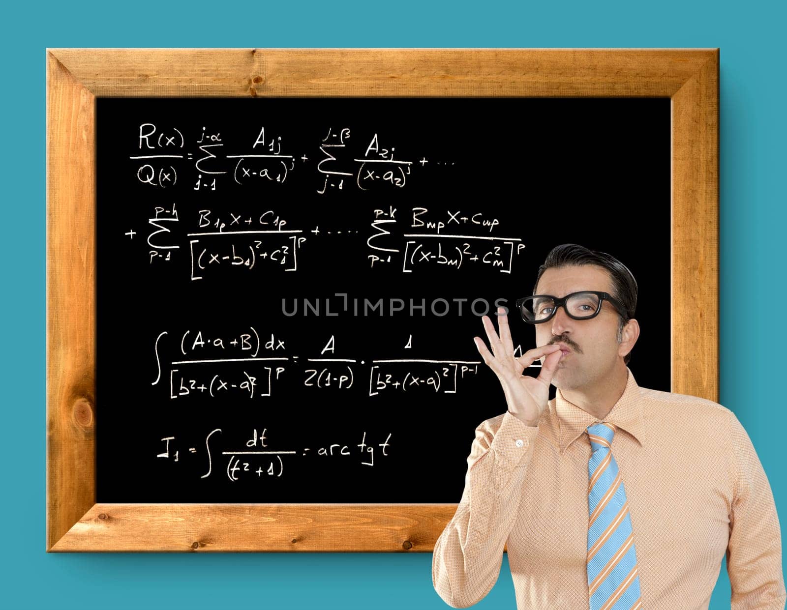 mathematical formula genius nerd geek easy resolve positive gesture