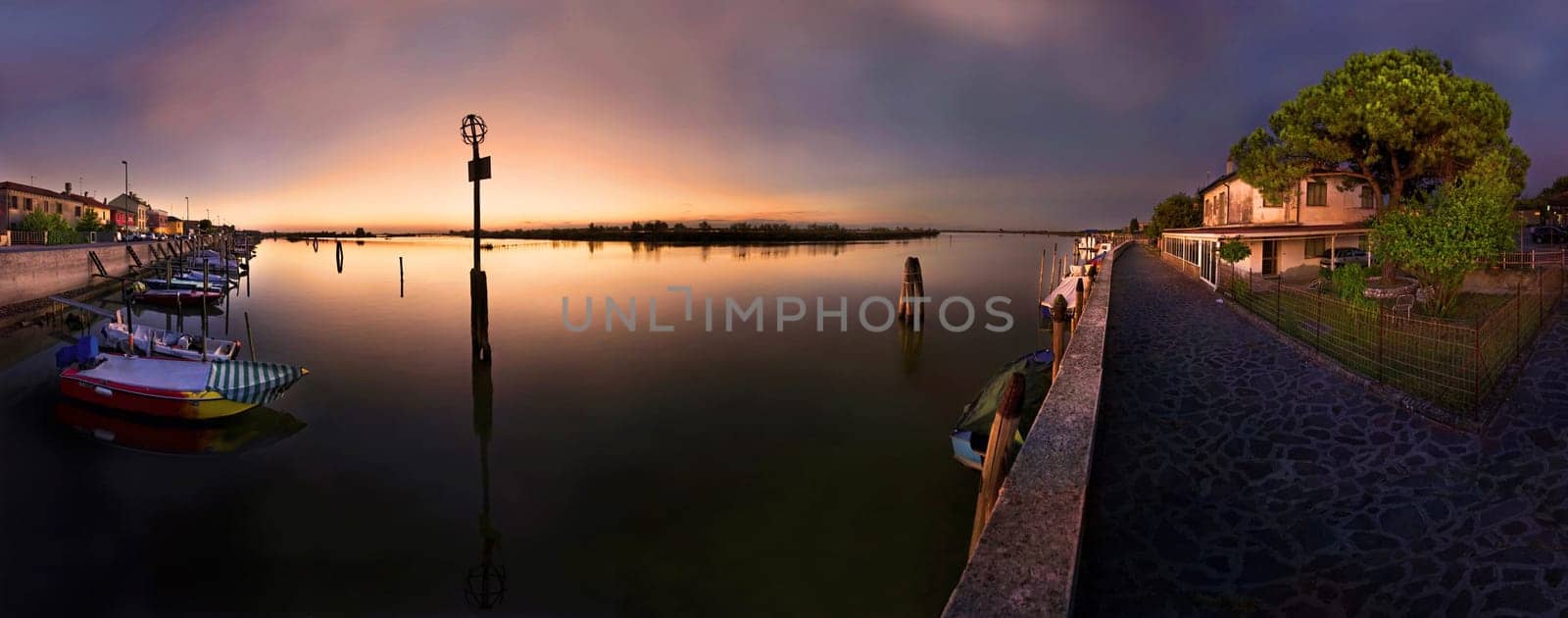 Port of Cavallino at sunset