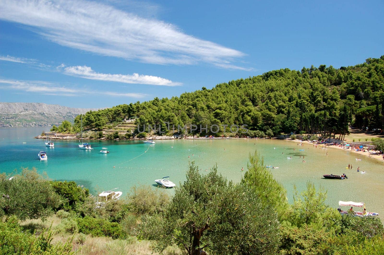 Lovrecina - sandy beach on Brac island, Croatia