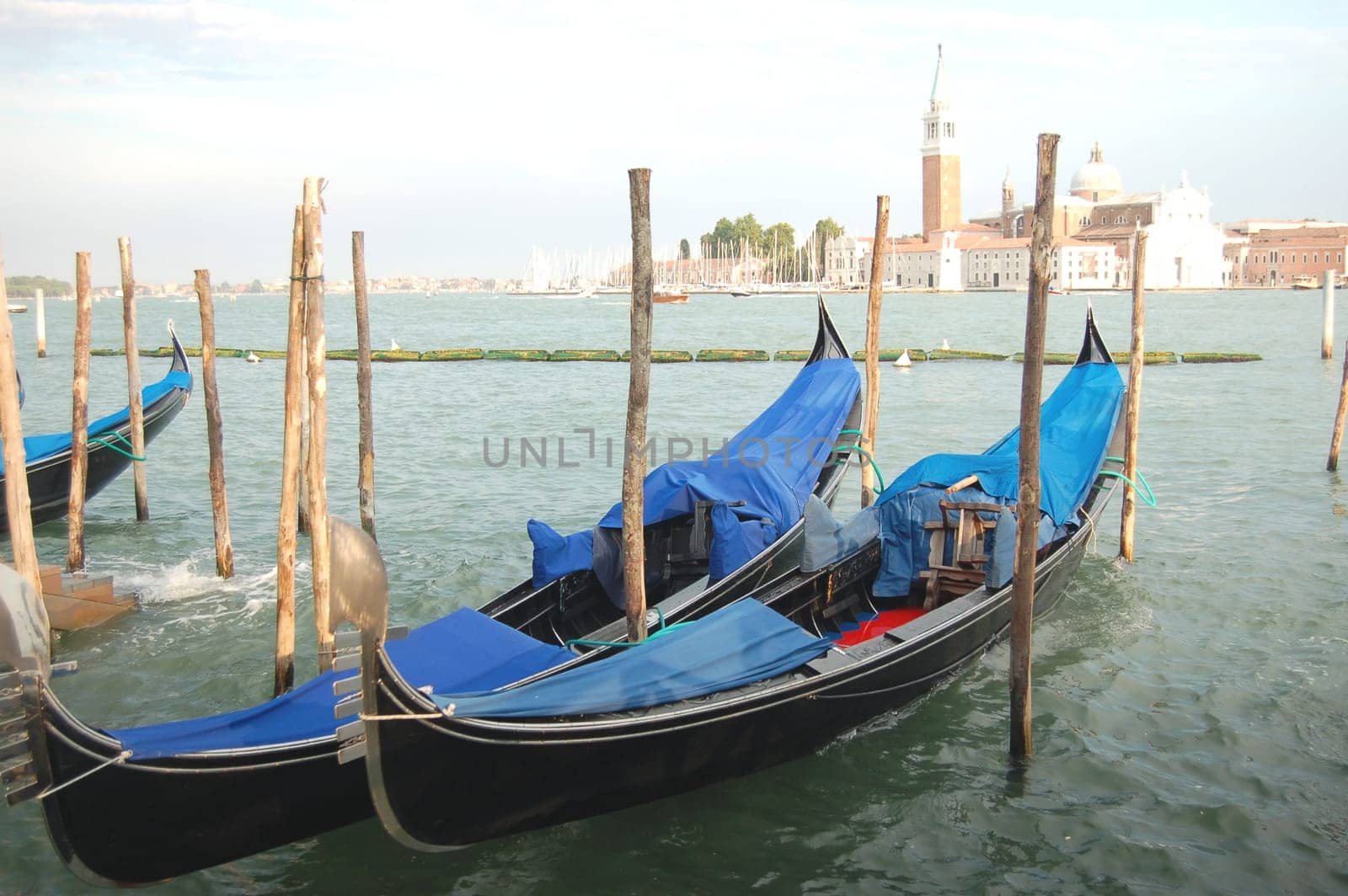 Gondolas in venice, italy