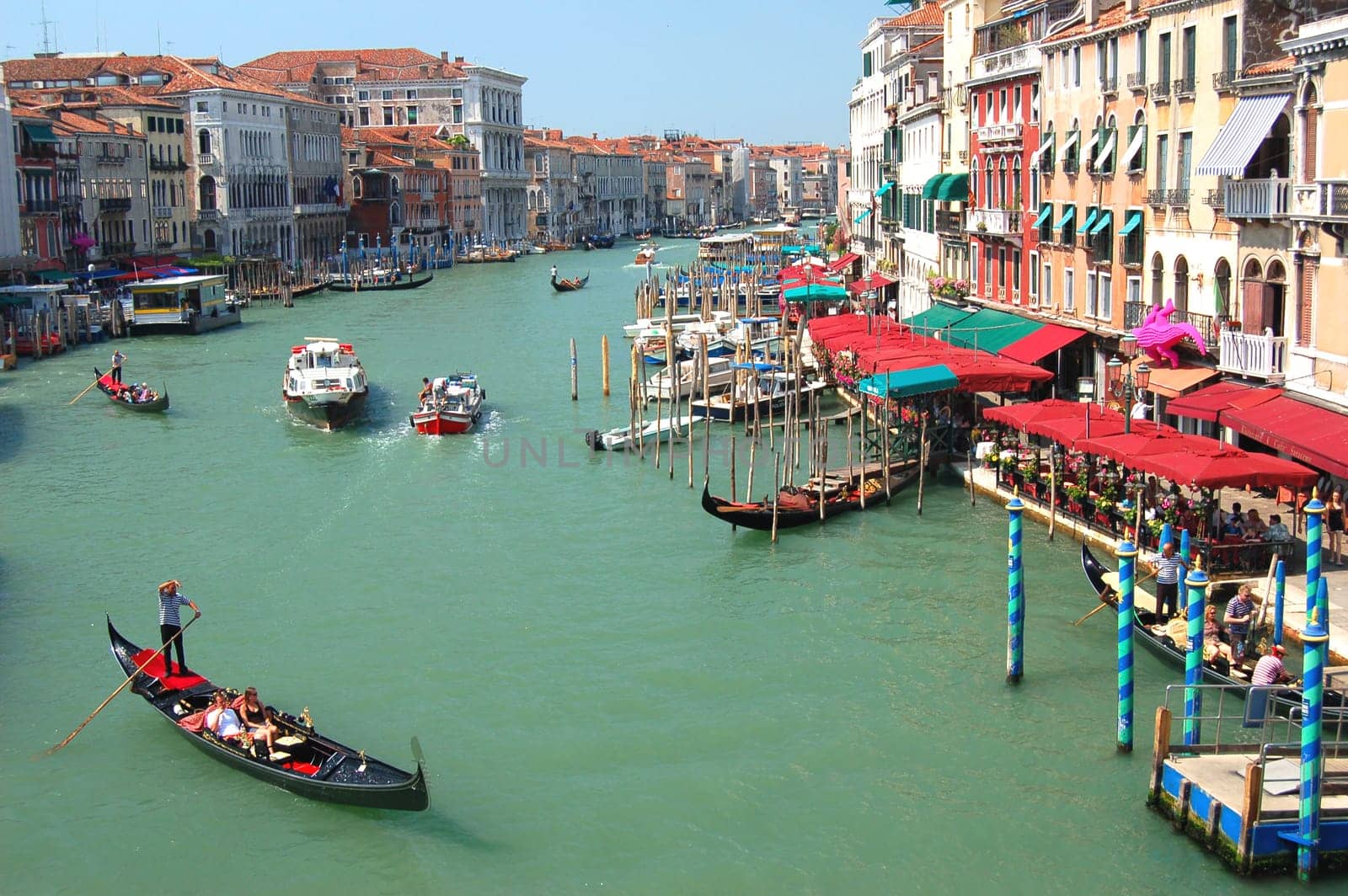 View from Bridge Rialto in Venice, Italy
