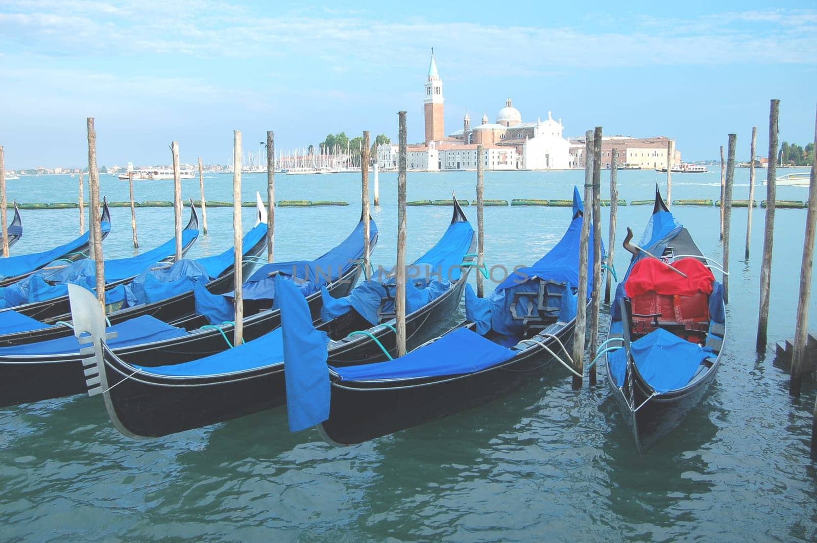 Gondolas in venice, italy