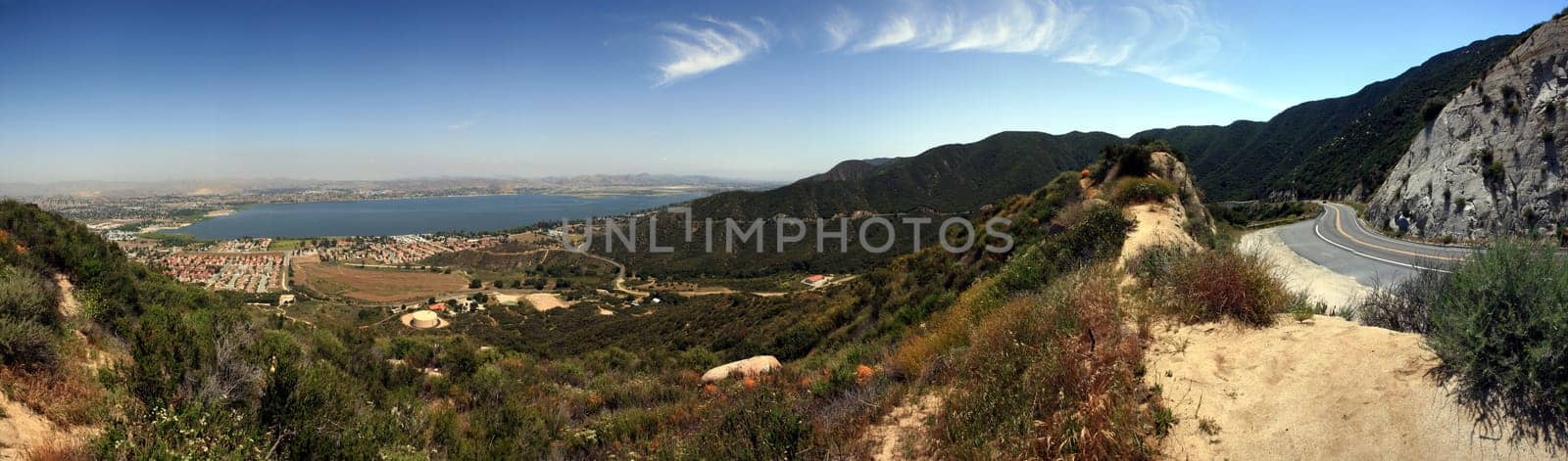 View of Lake Elsinore from Highway 74