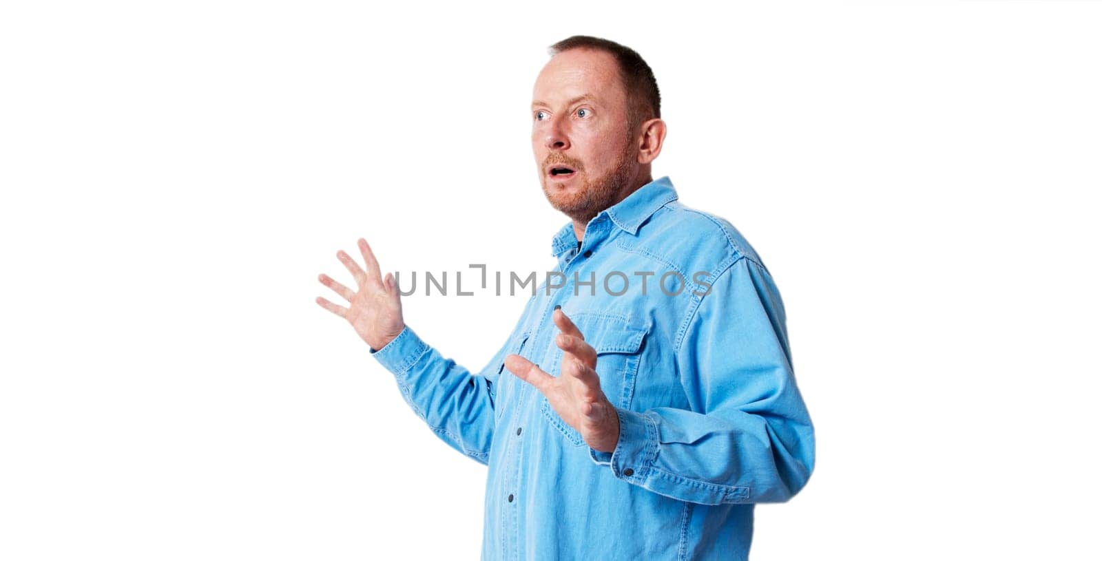 Man is frightened
