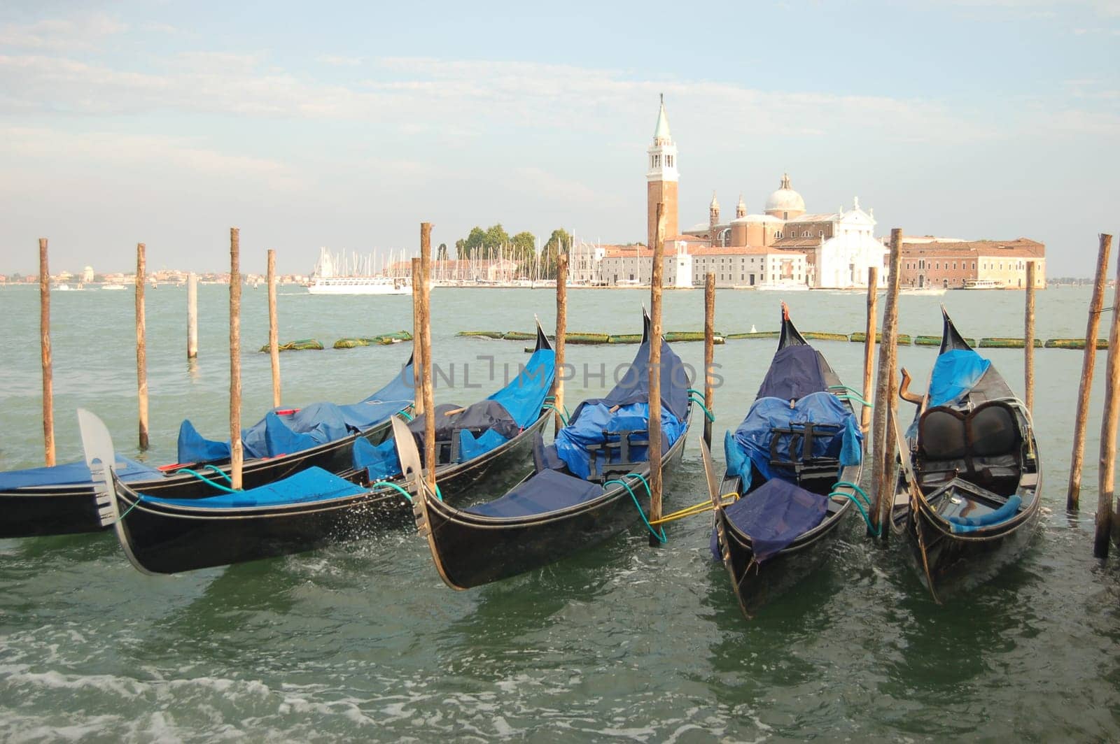 Gondolas in venice, italy