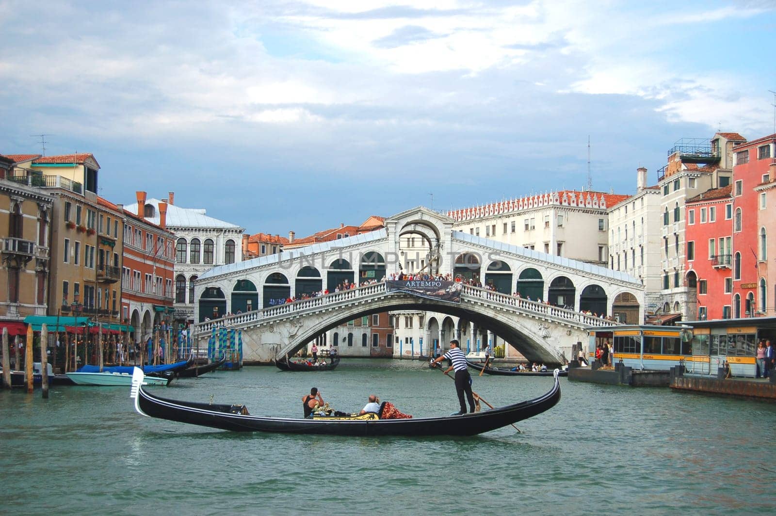 Gondolas in venice, italy