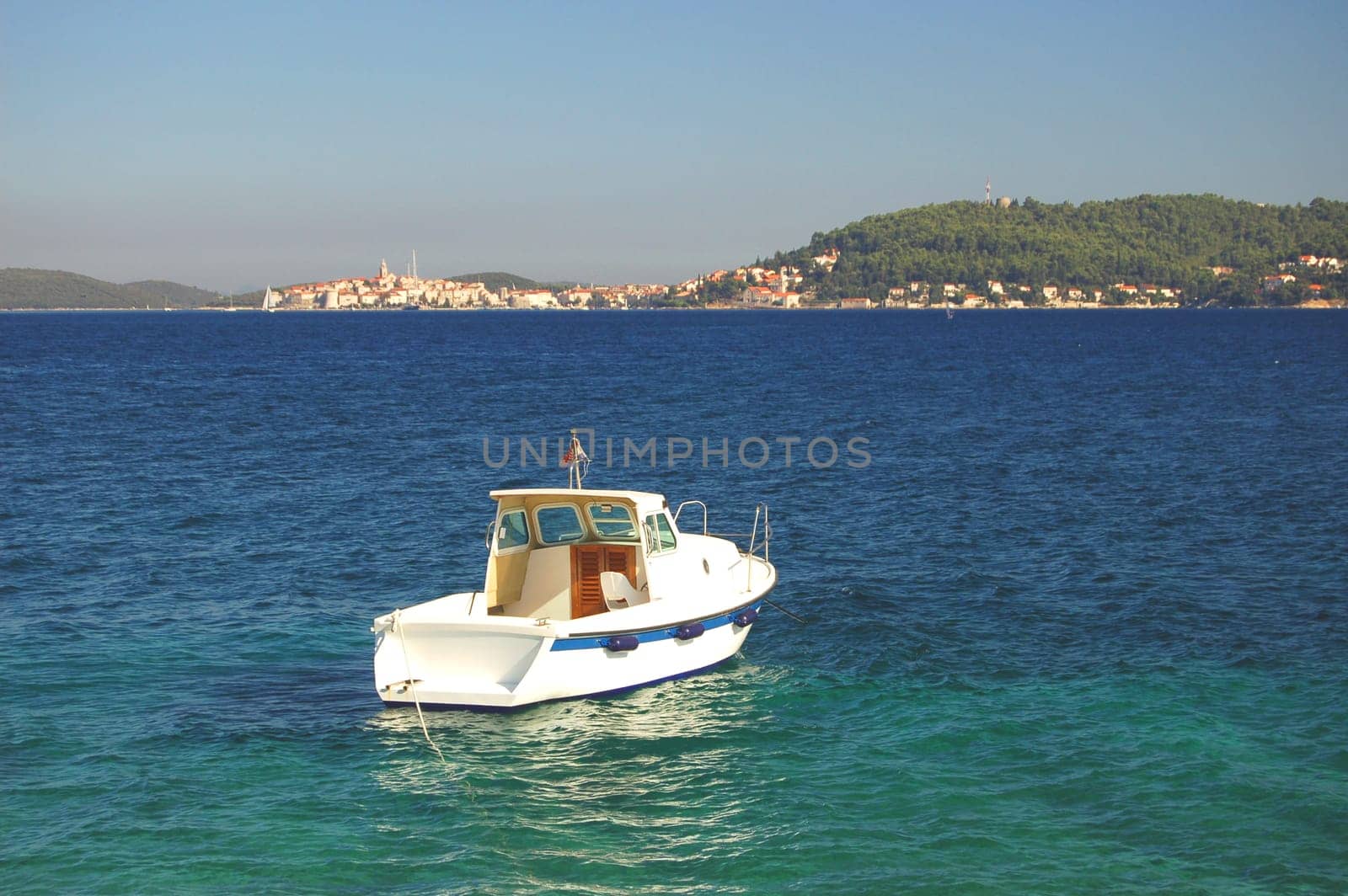 Boat on adriatic coast, Croatia