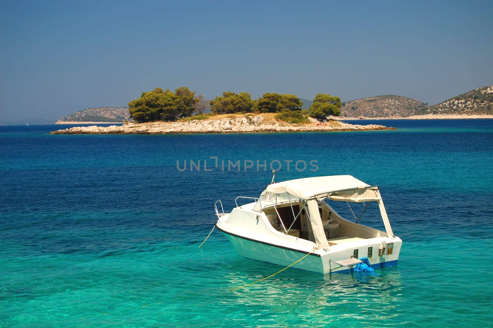 Boat on adriatic coast, Croatia