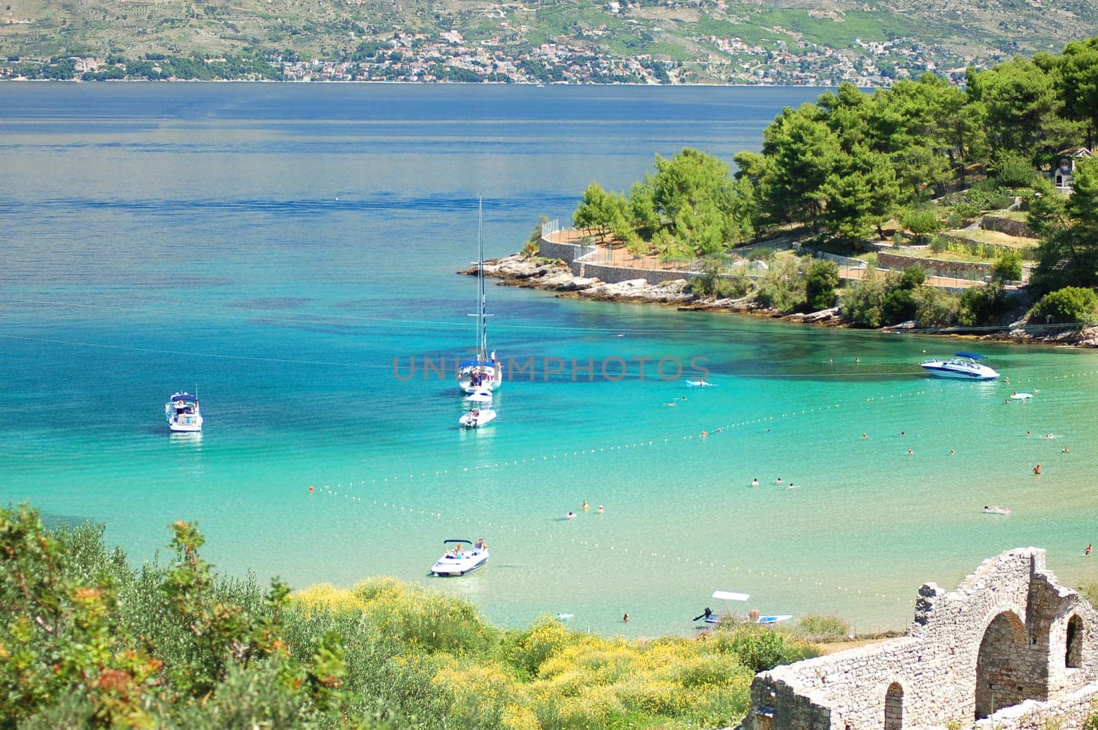 Lovrecina - sandy beach on Brac island, Croatia