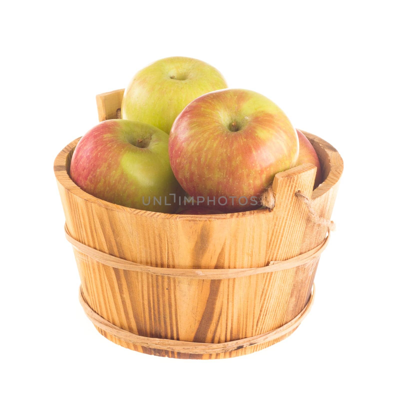Fresh red apple on white background