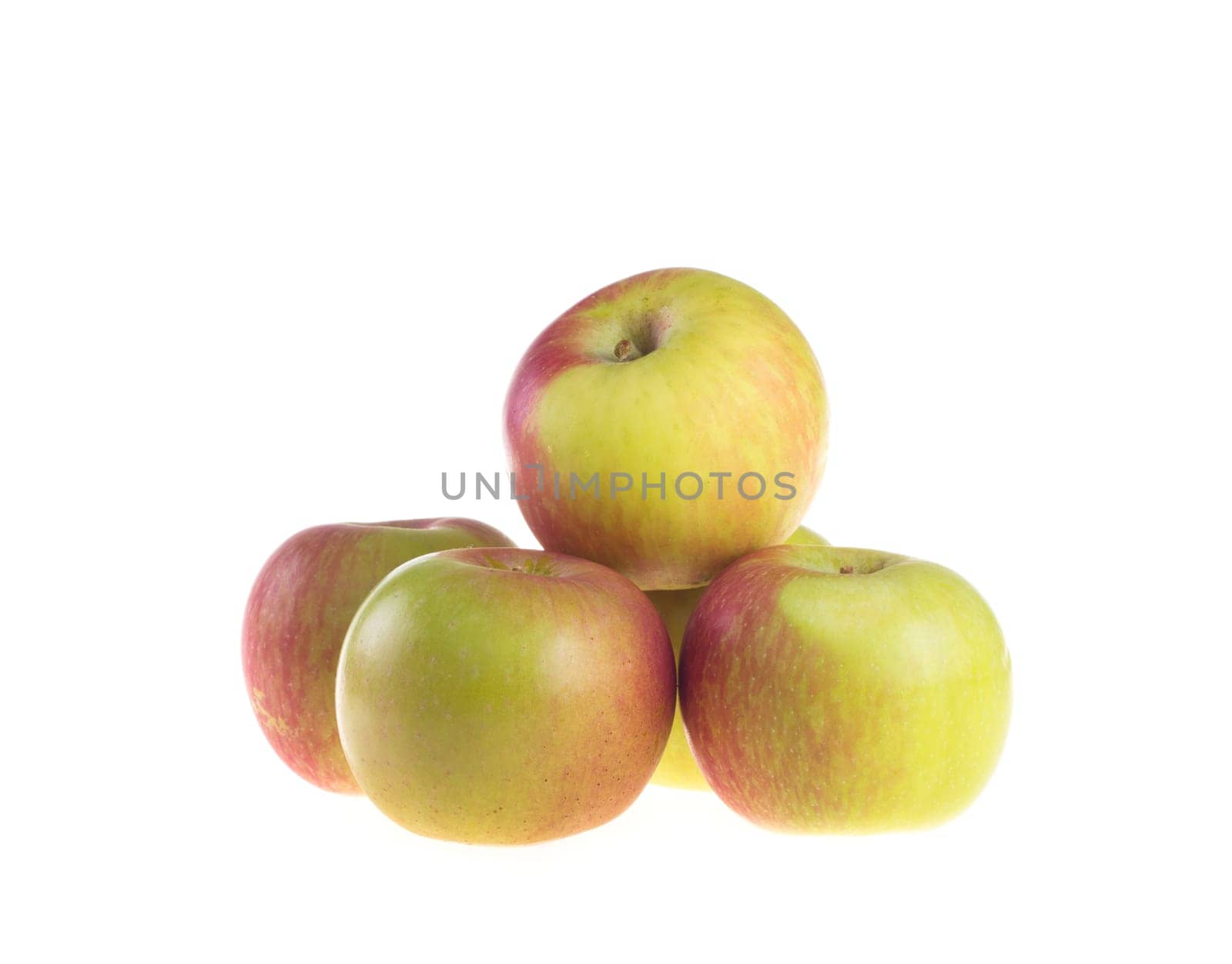 Fresh red apple on white background