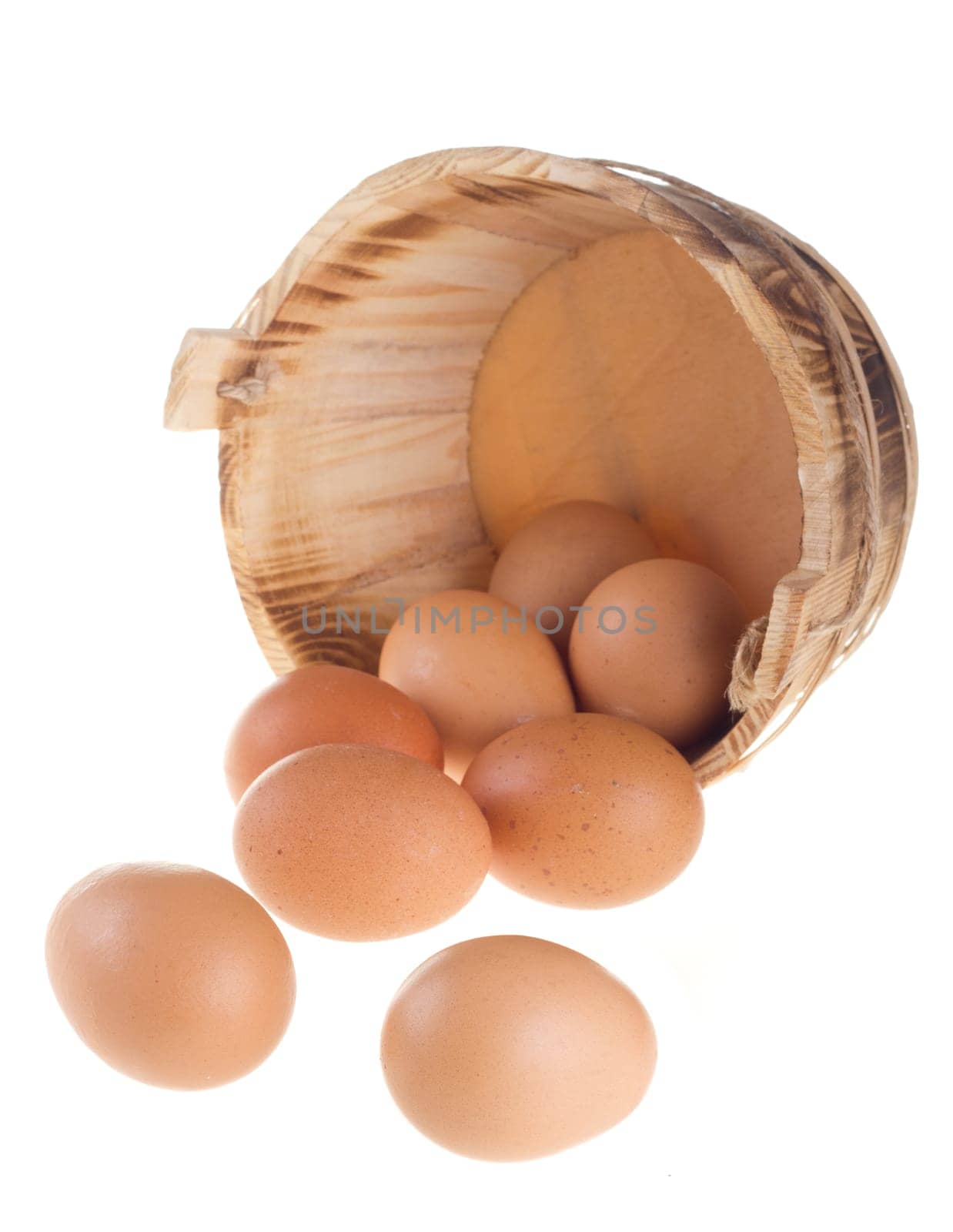 Eggs isolated on white background