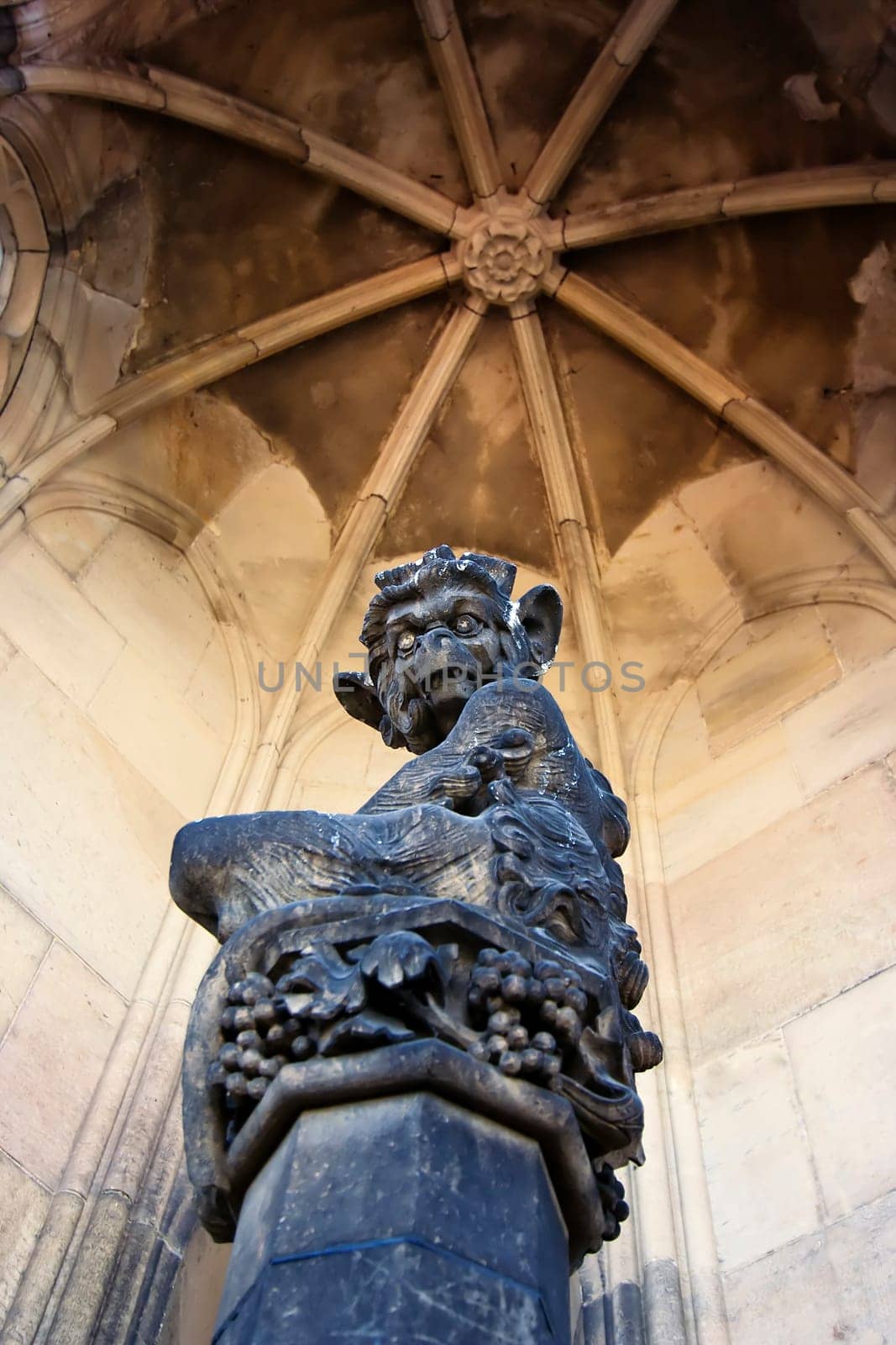 Cathedral of St Vitus in the Prague castle is monumental Gothic church begun by Matthew of Arras in 1344 and the coronation cathedral of the Bohemian sovereigns, and the main of the Prague Roman - Catholic arcidiocese. The Gothic building was founded in 1