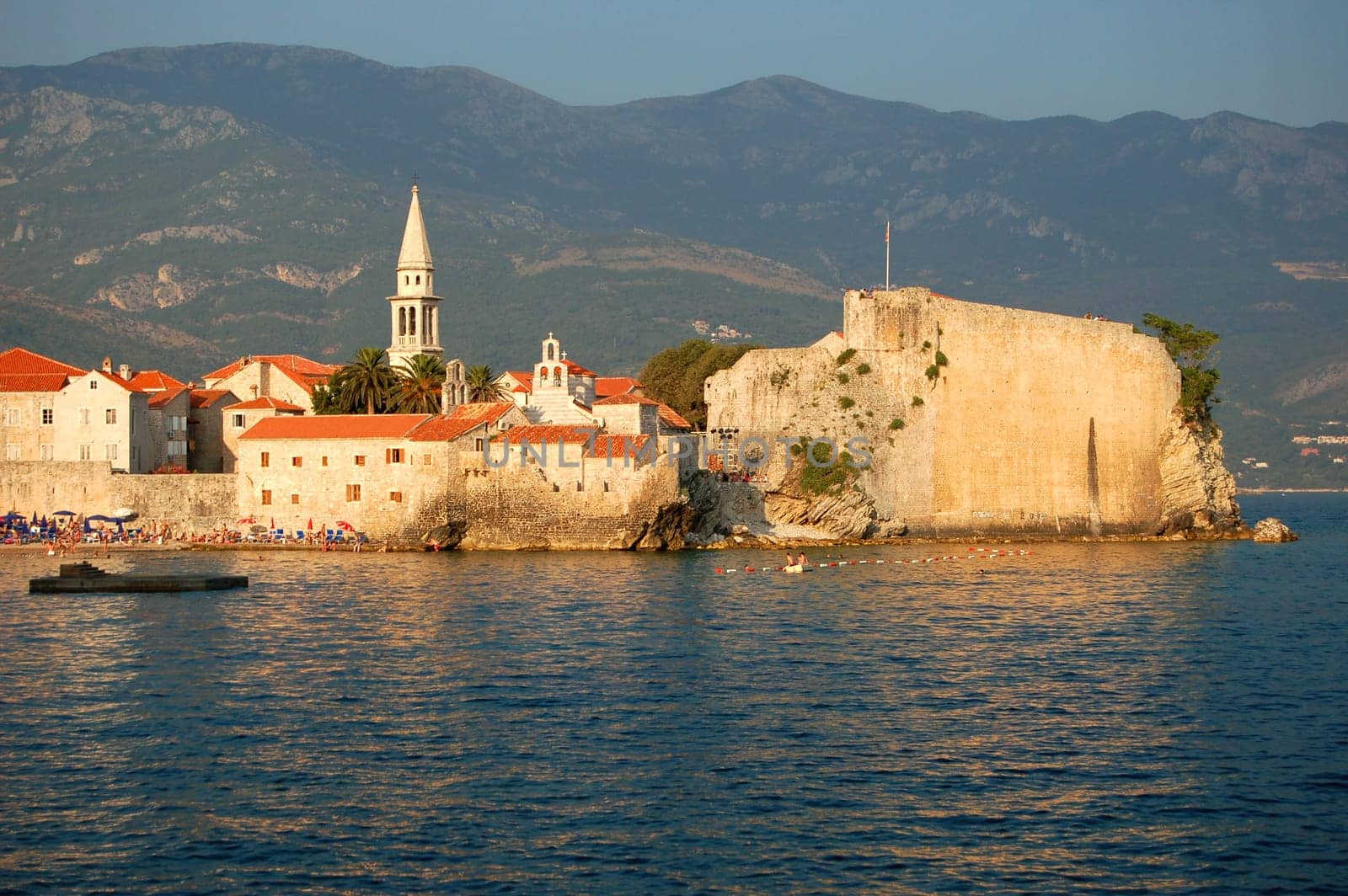 Panorama of Old Town in Budva, Montenegro