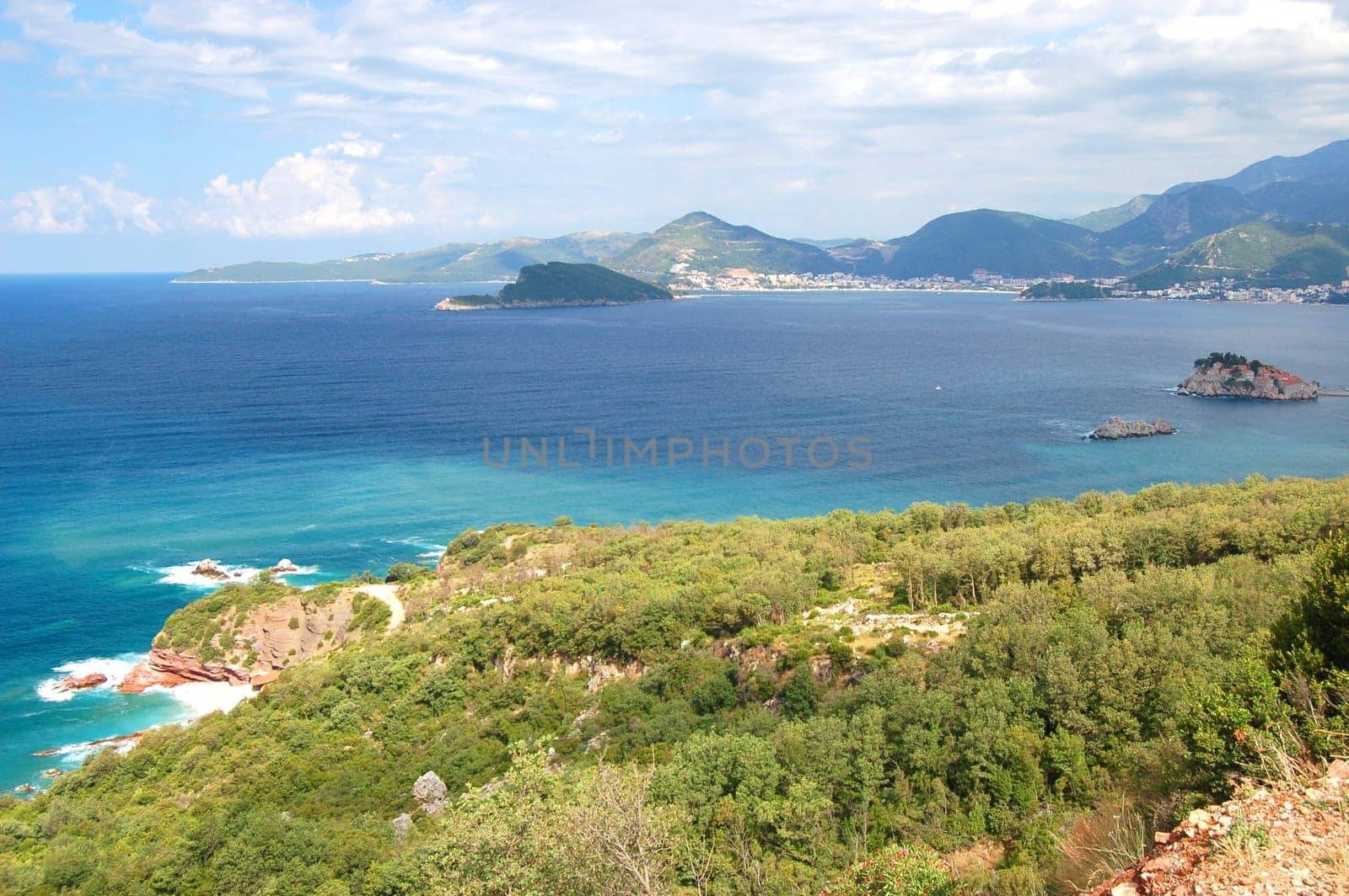 Rocky beach in Montenegro