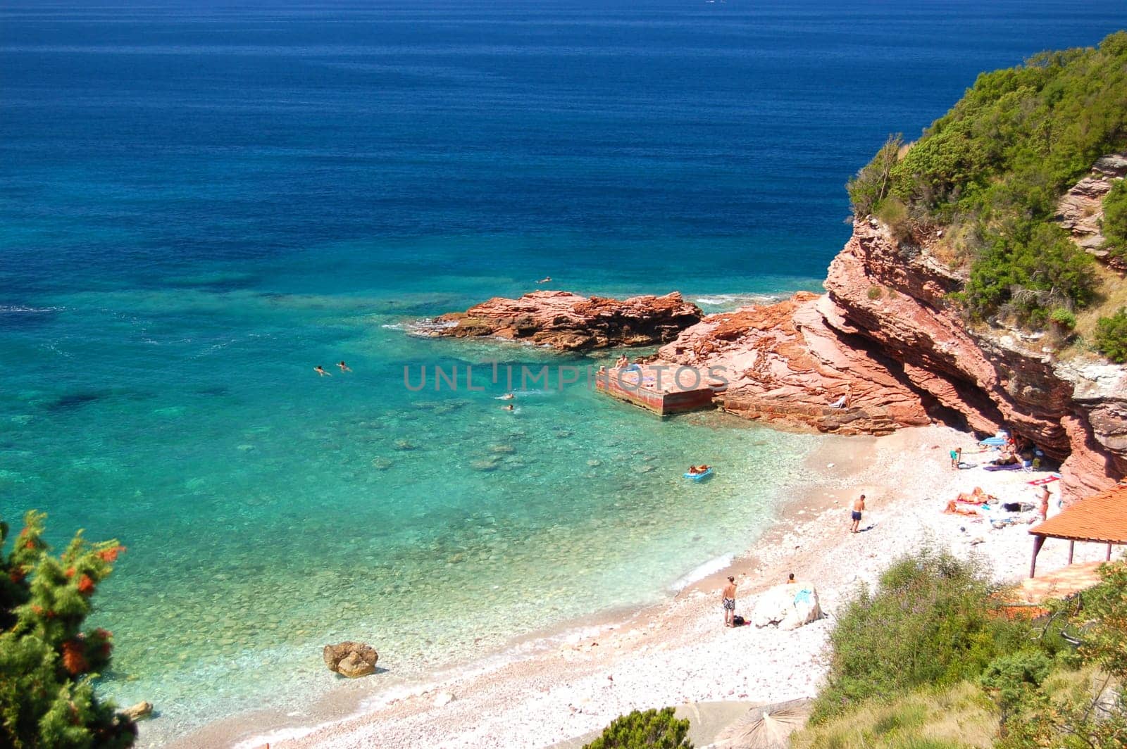Rocky beach in Montenegro