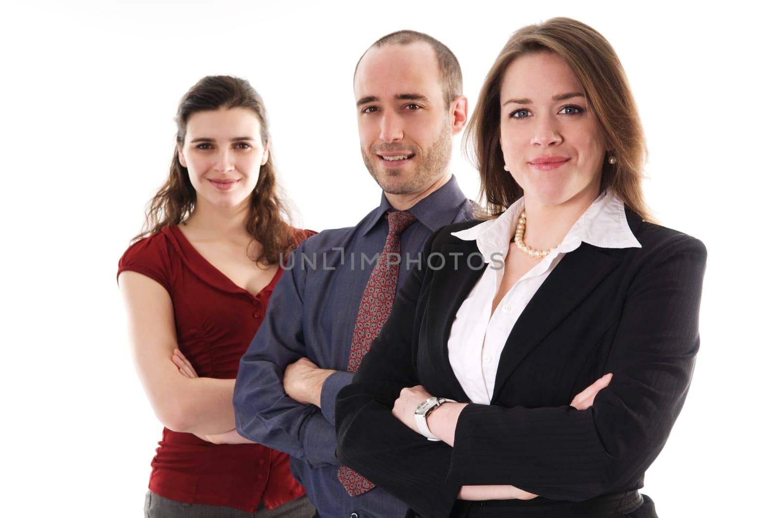 business people on an isolated white background