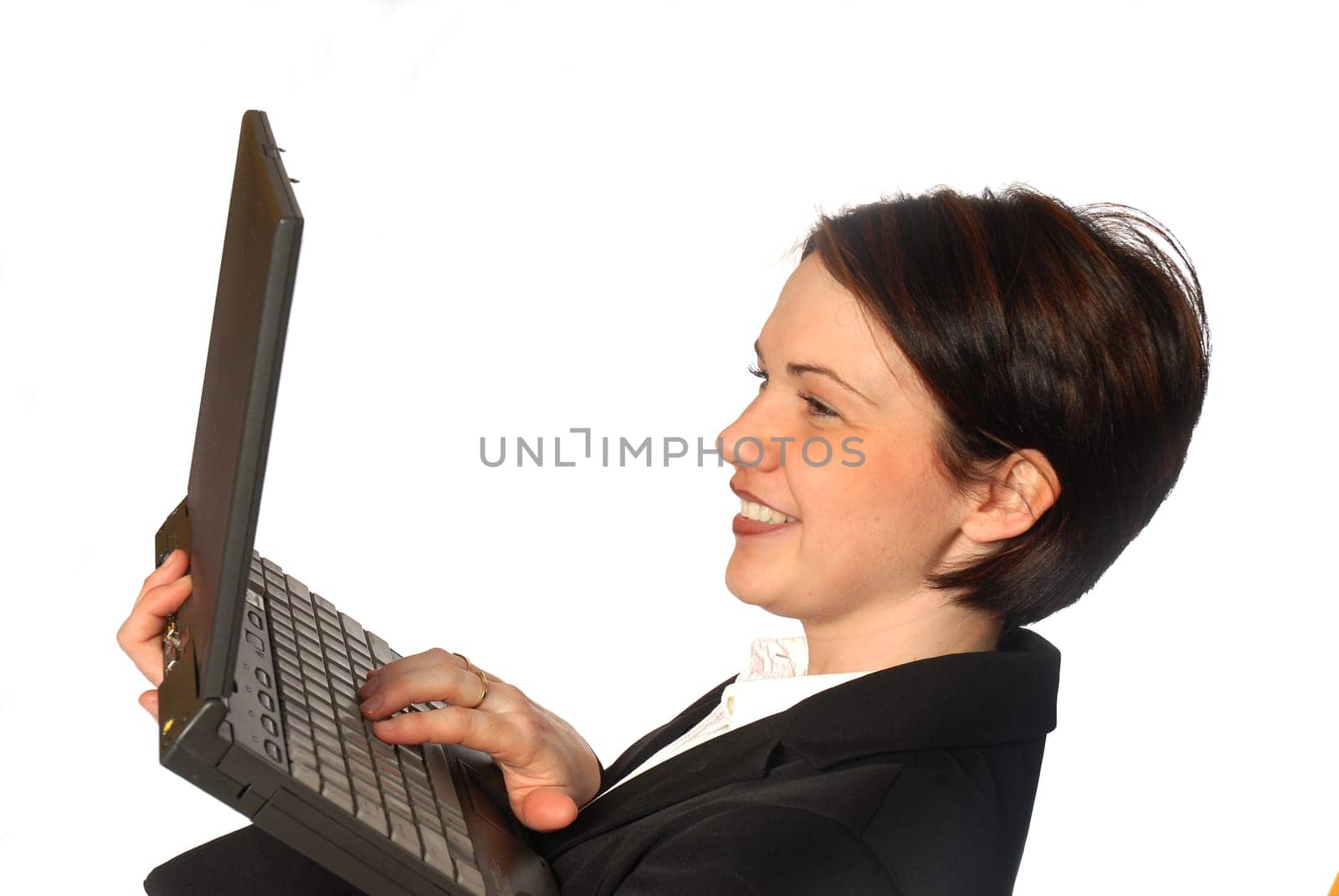 business person with laptop