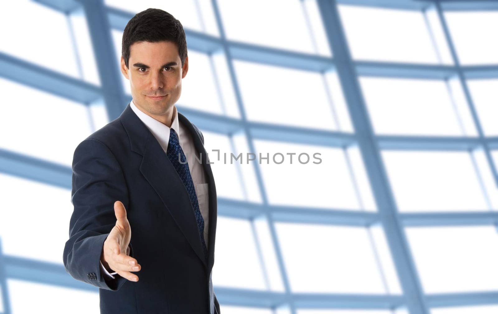 business man ready to give a hand shake