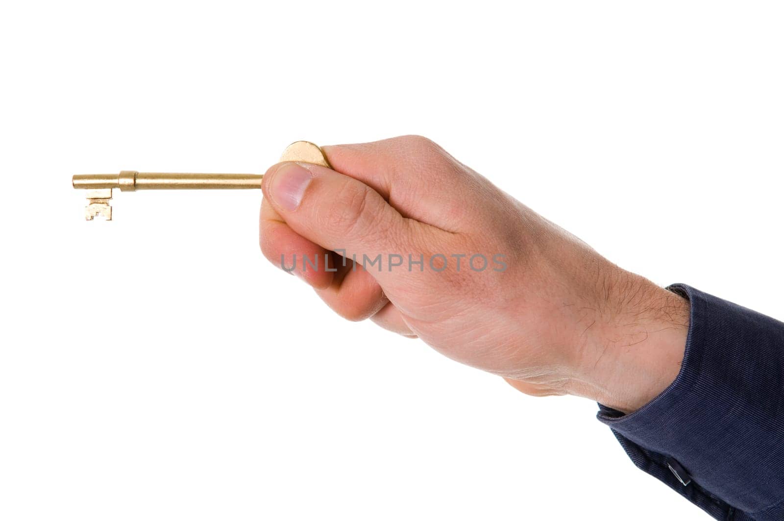 real estate agent with a golden key for client