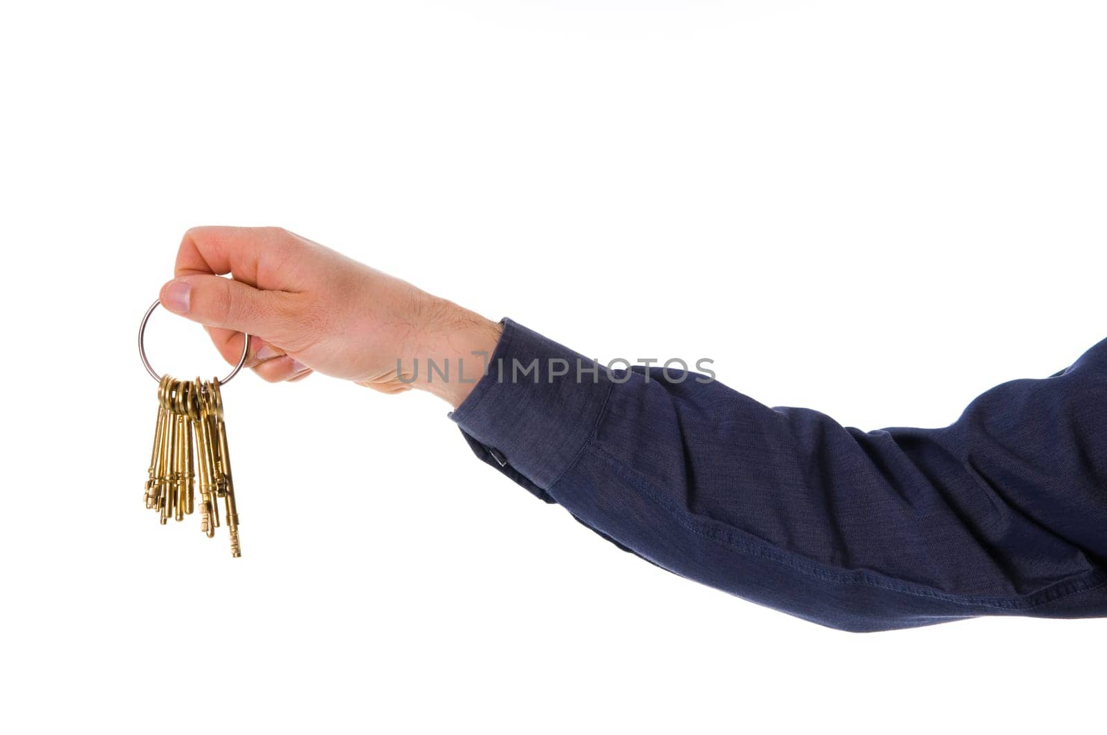 real estate agent with golden keys for client