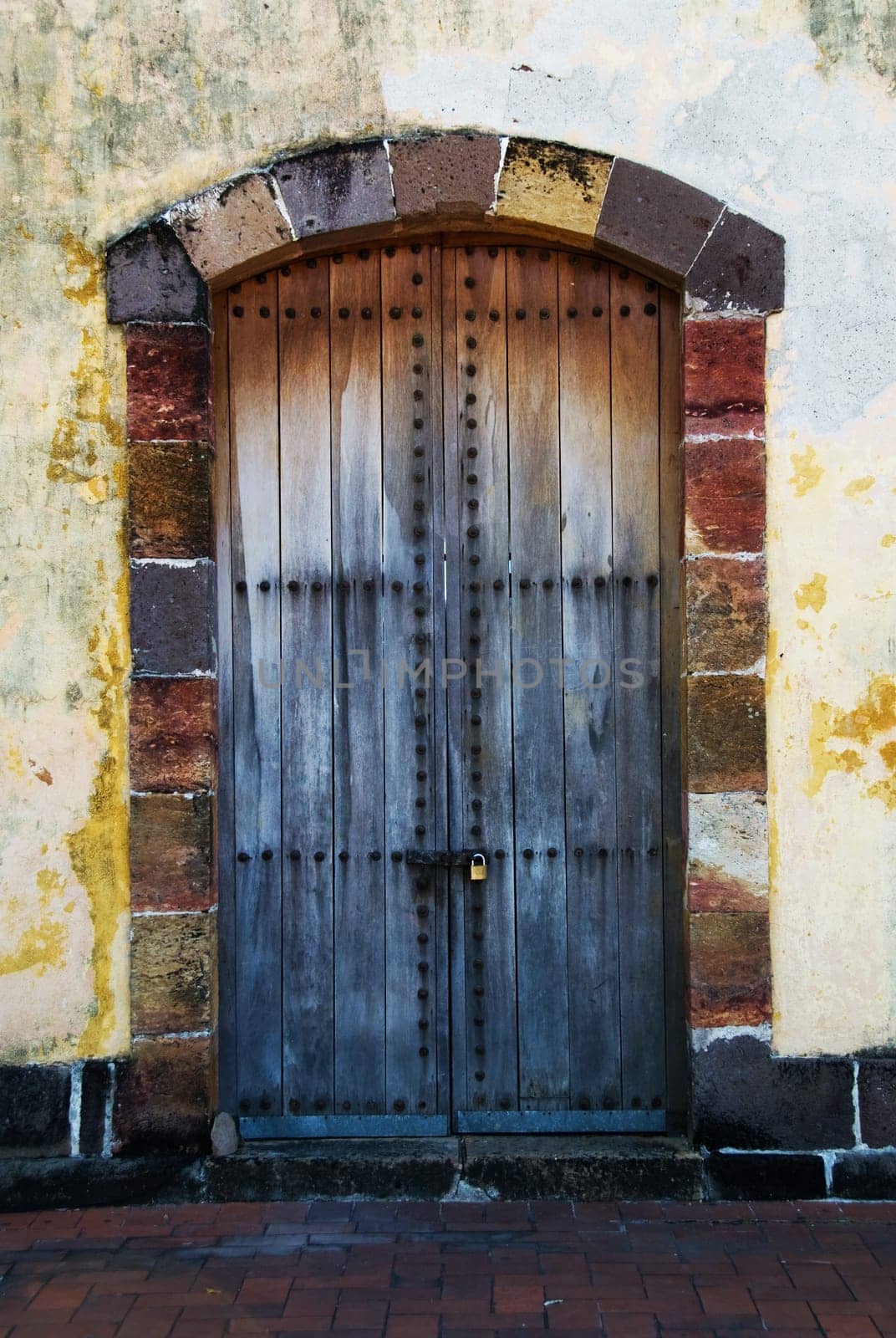 this is an old door in paanama with wood