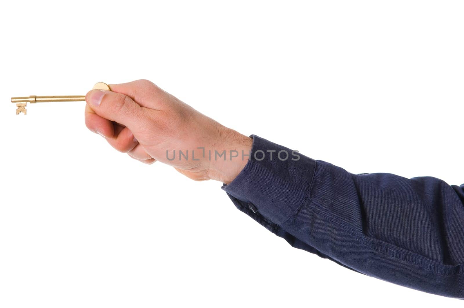 real estate agent with a golden key for client