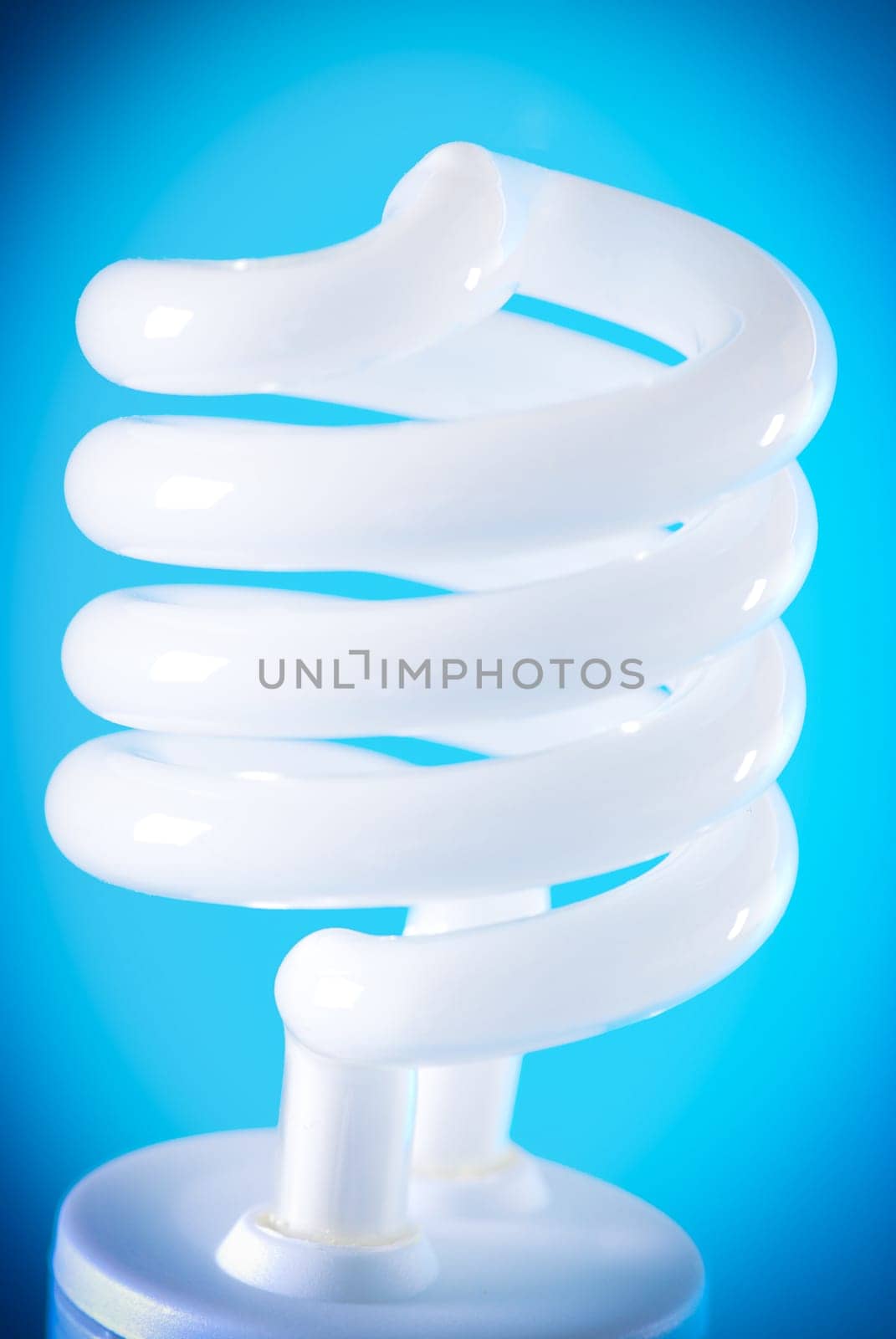 A macro of a new eco bulb in white