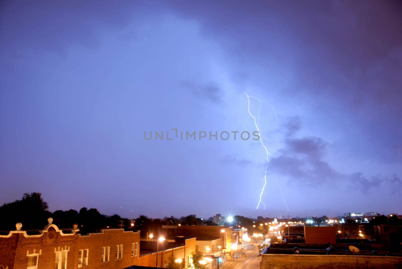 lightning during a storm
