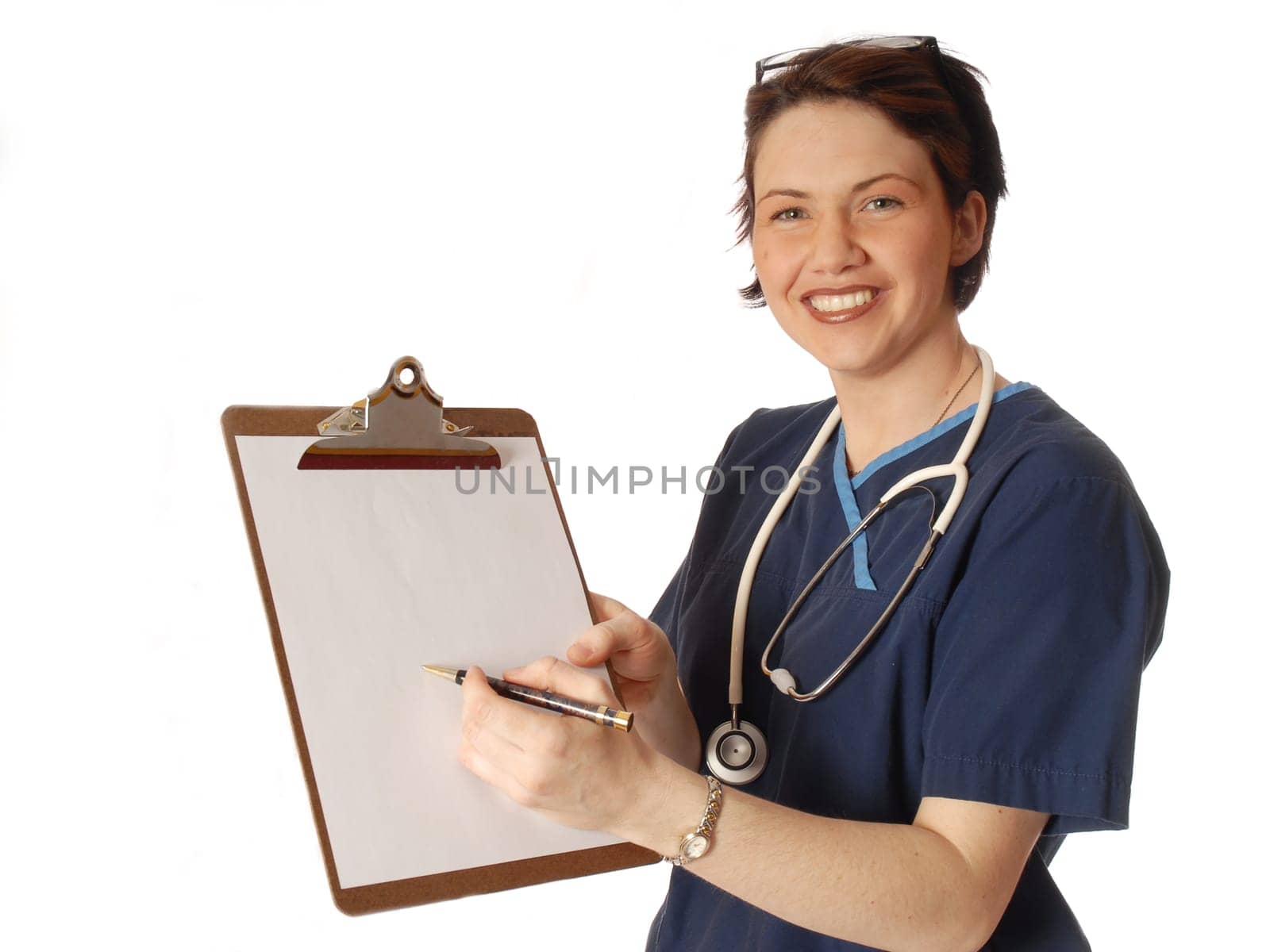 docotr in blue scrubs