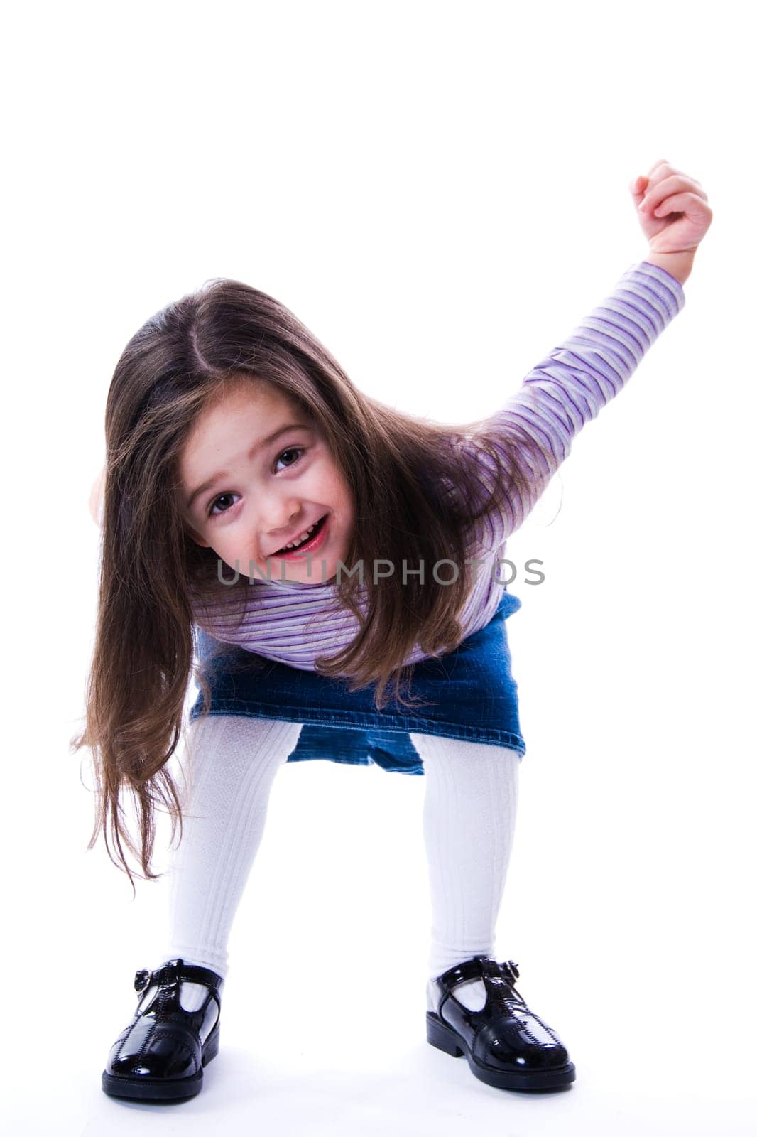young cute little gild having a good time