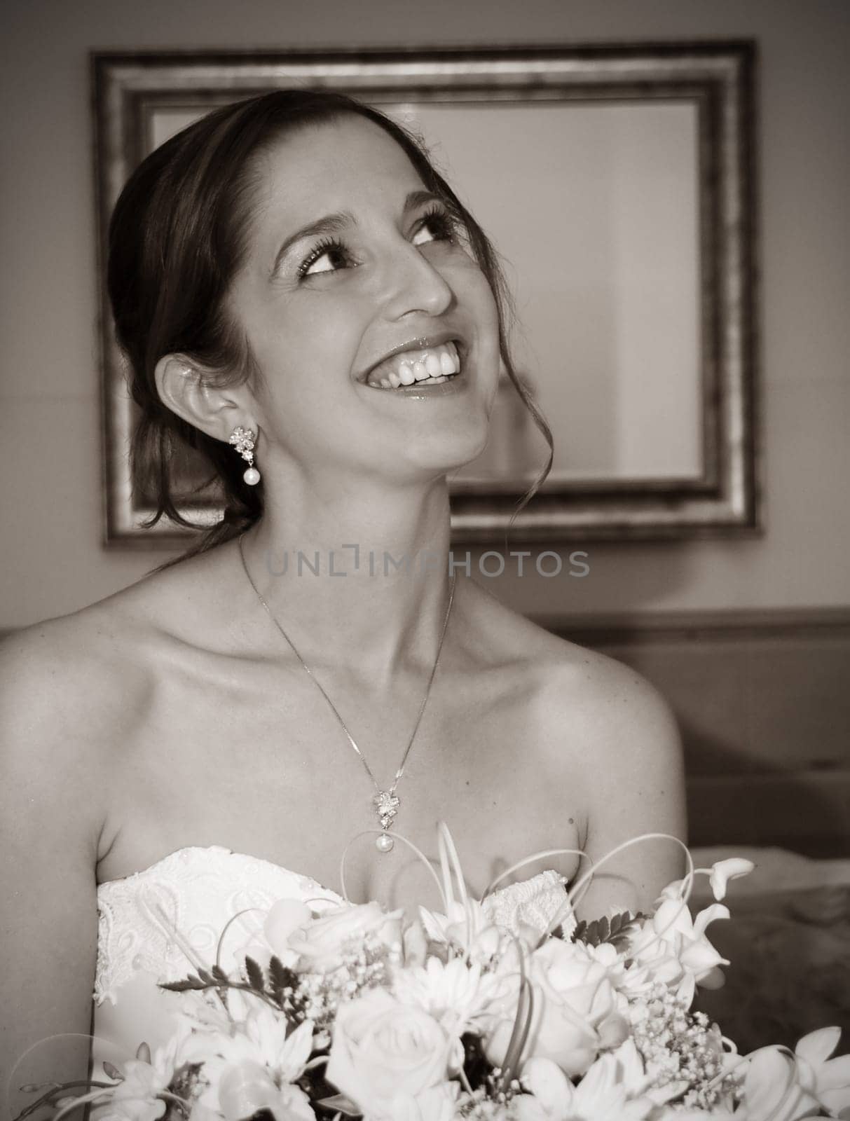 a lovely bride on her wedding day