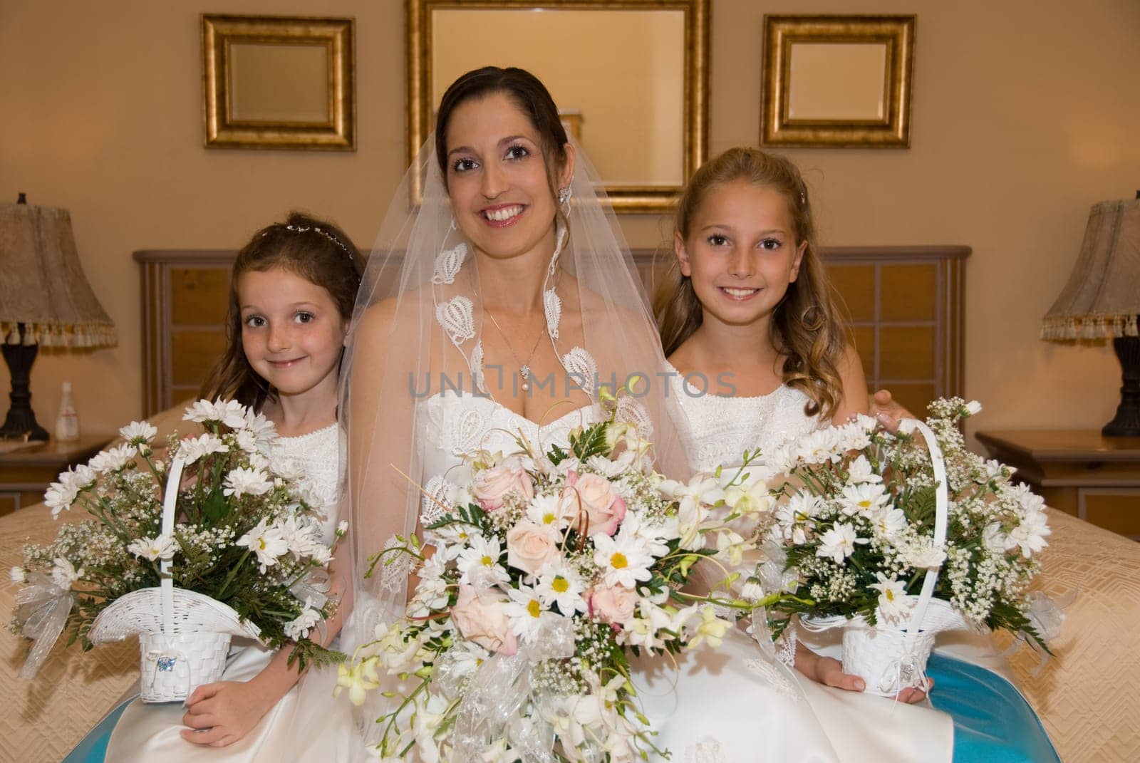 a lovely bride on her wedding day