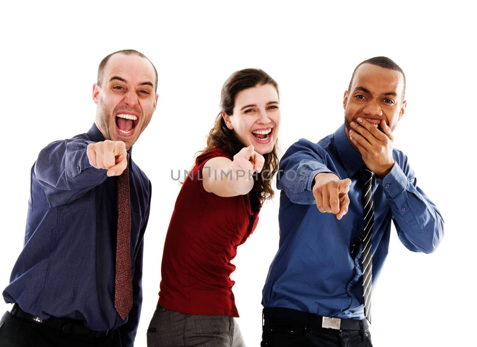 business people on an isolated white background