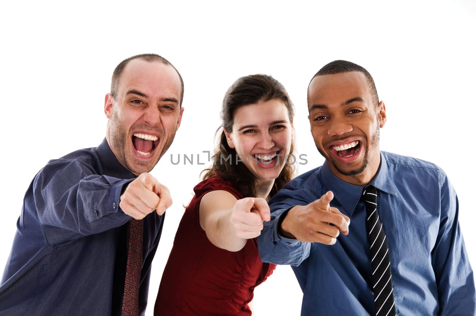 business people on an isolated white background