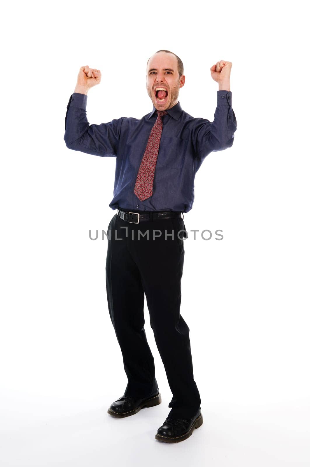 business man on a white background isolated