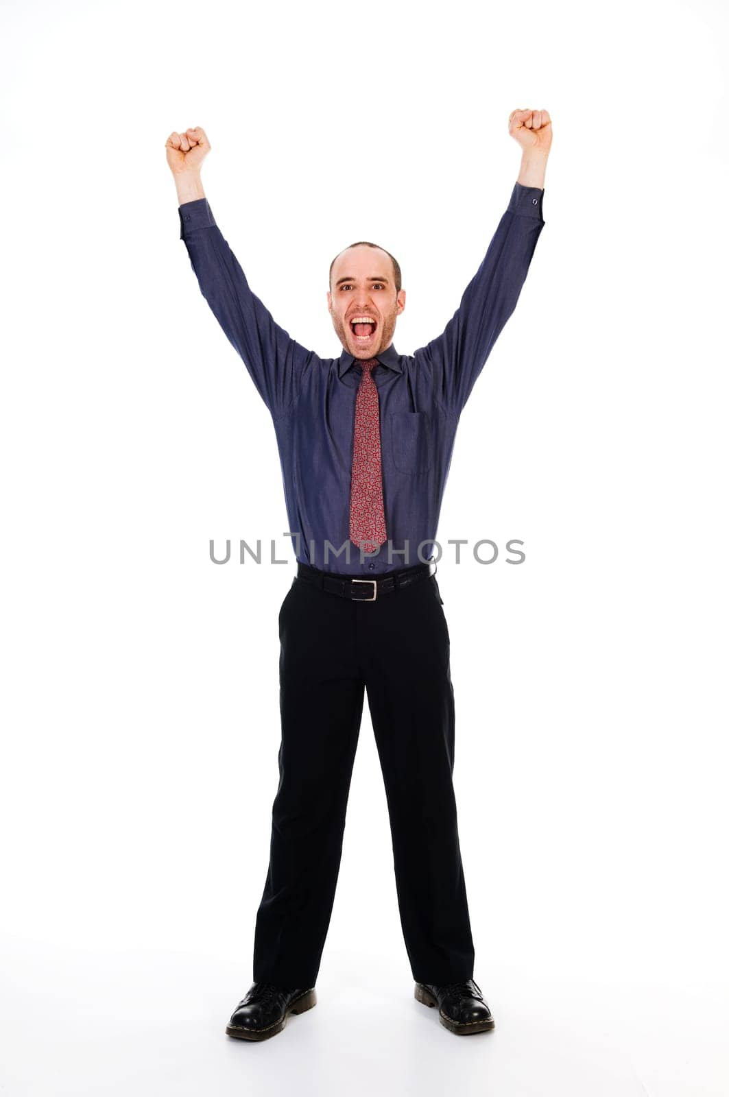 business man on a white background isolated