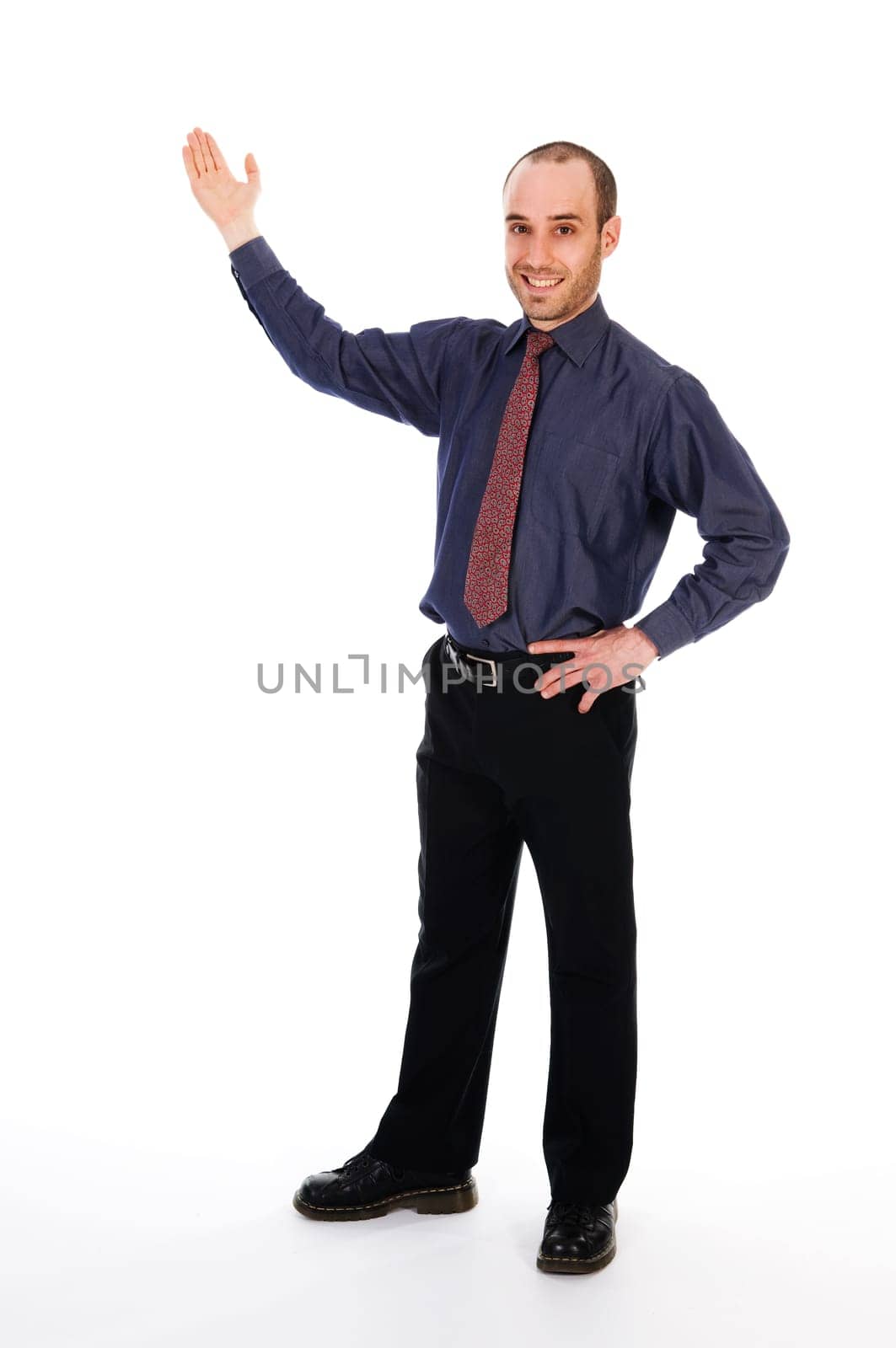 business man on a white background isolated