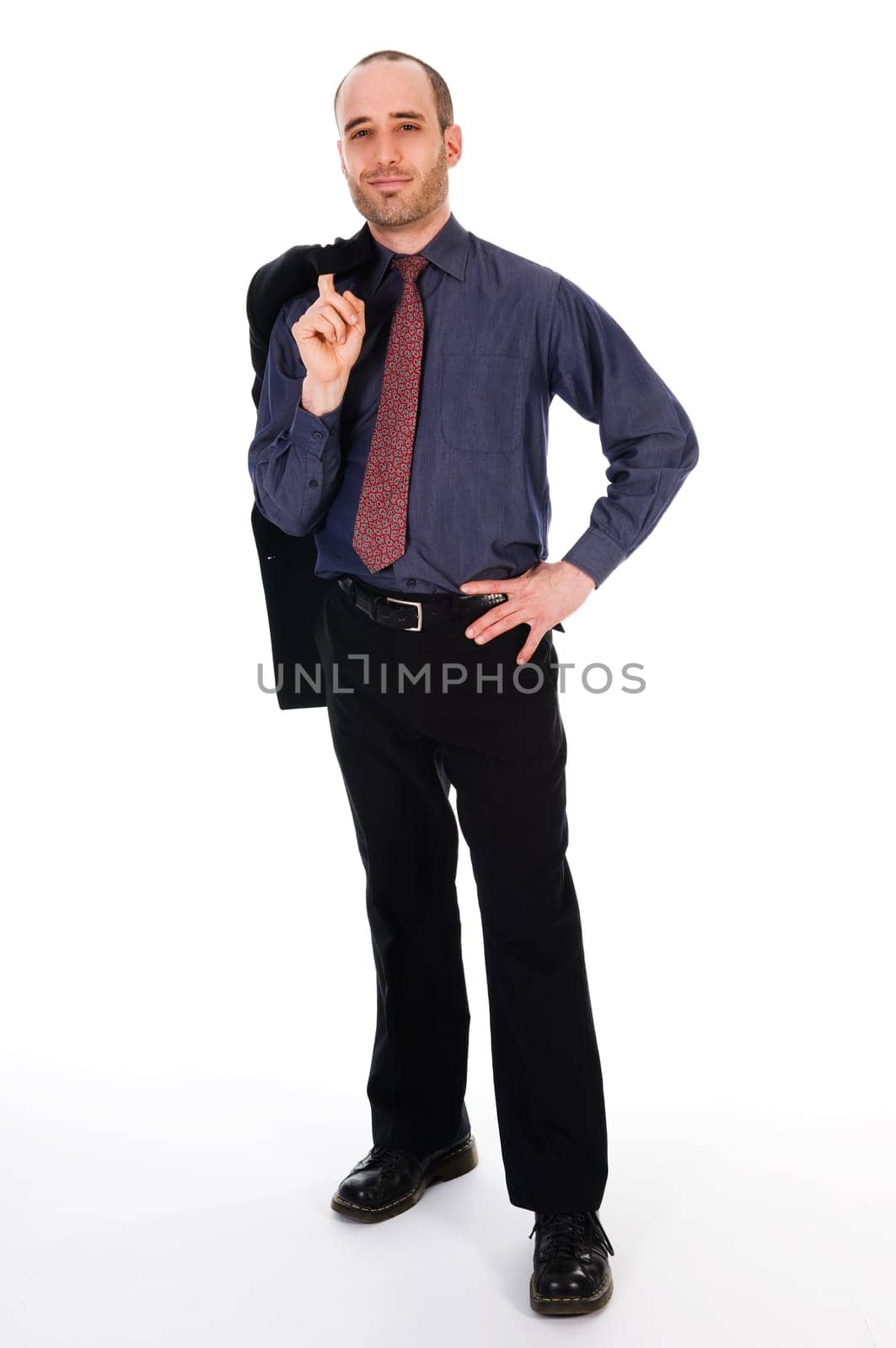 business man on a white background isolated