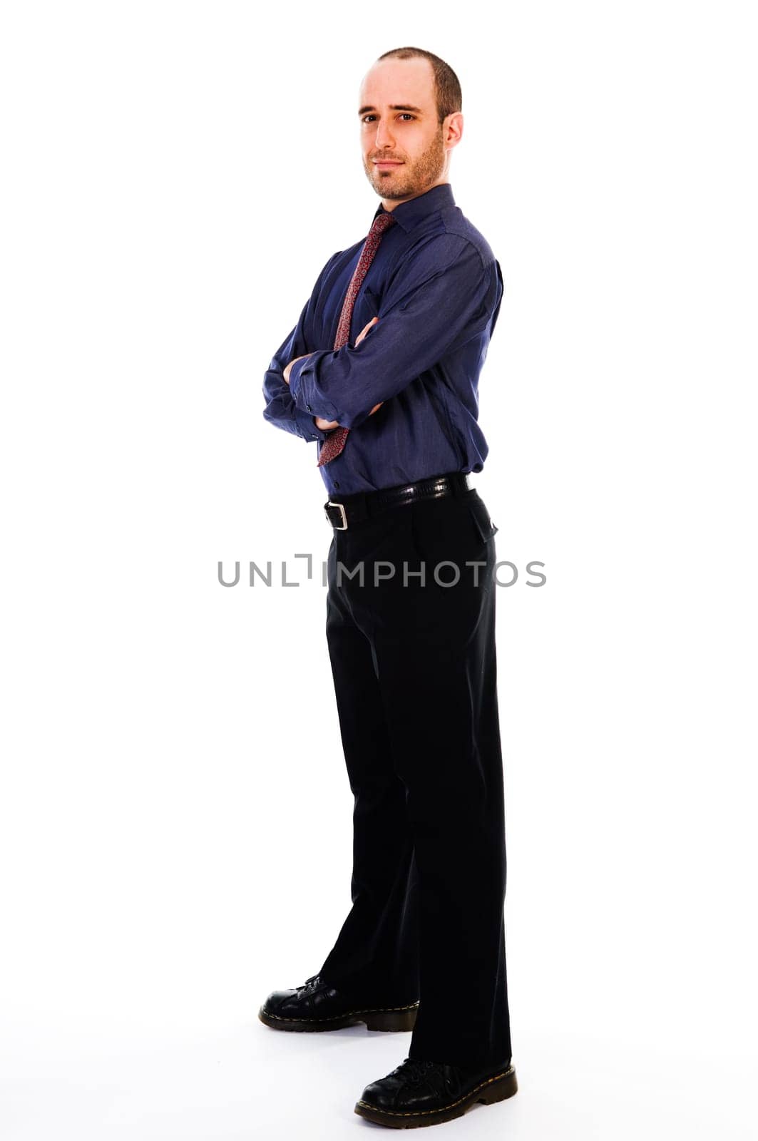business man on a white background isolated