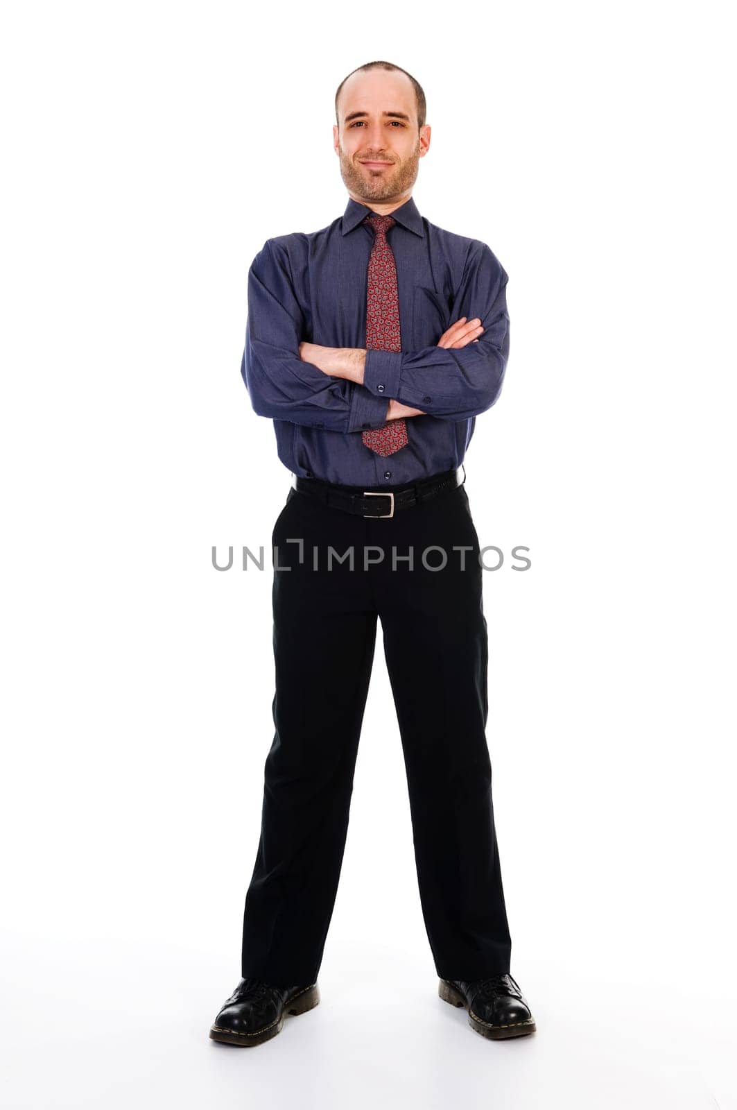 business man on a white background isolated