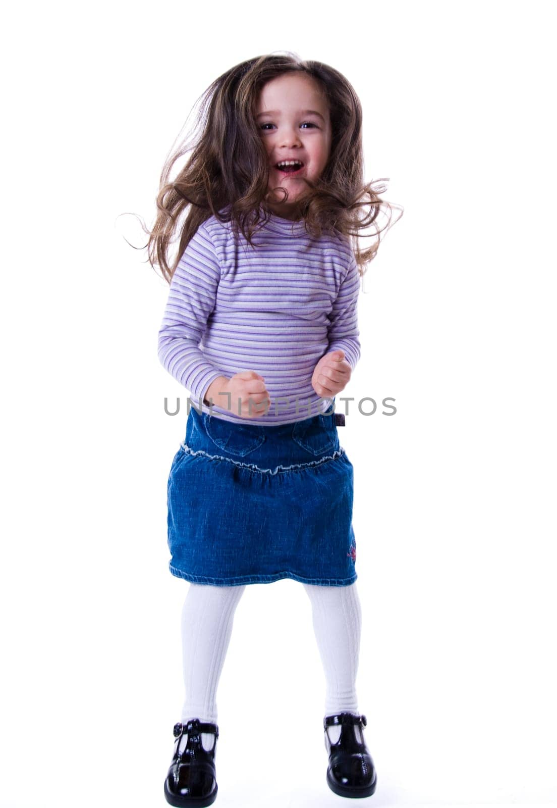 young cute little gild having a good time