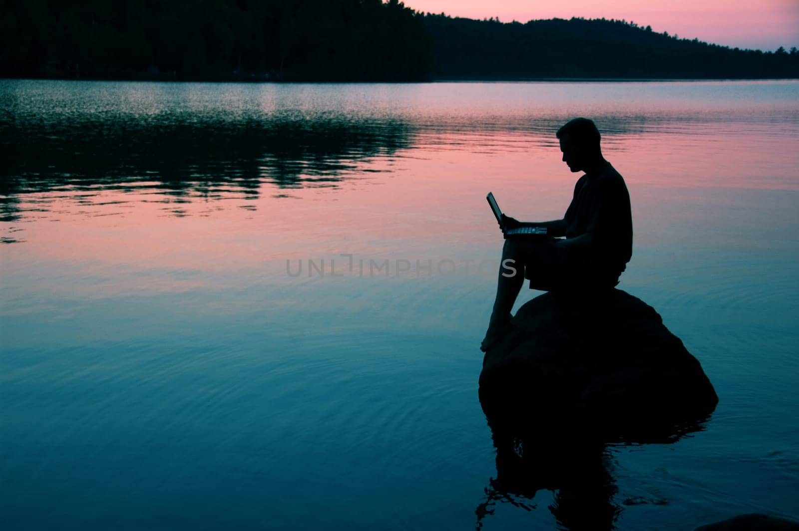man with laptop