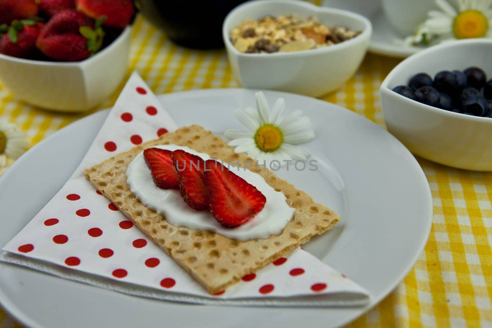 Crispbread with fruit