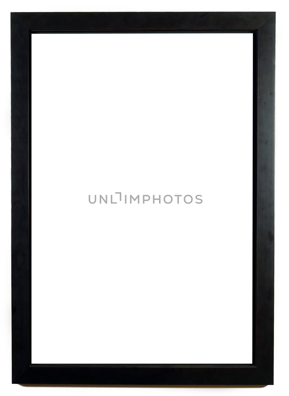 black wooden frame on a white wall
