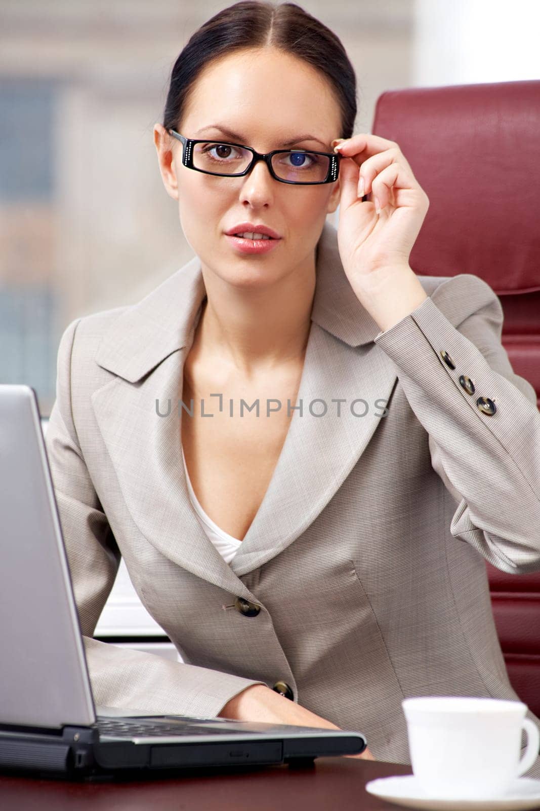 Portrait of a successful businesswoman looking at camera in office